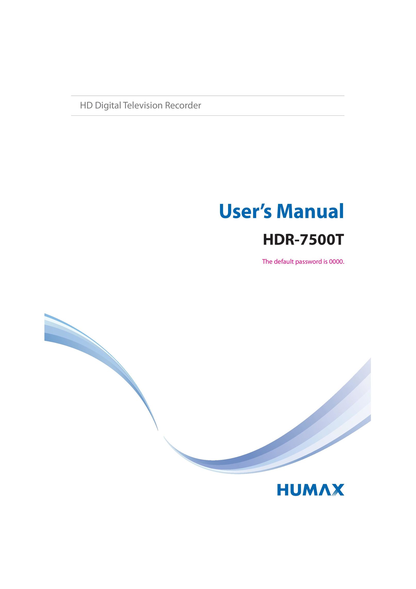 Humax HDR-7500T DVR User Manual