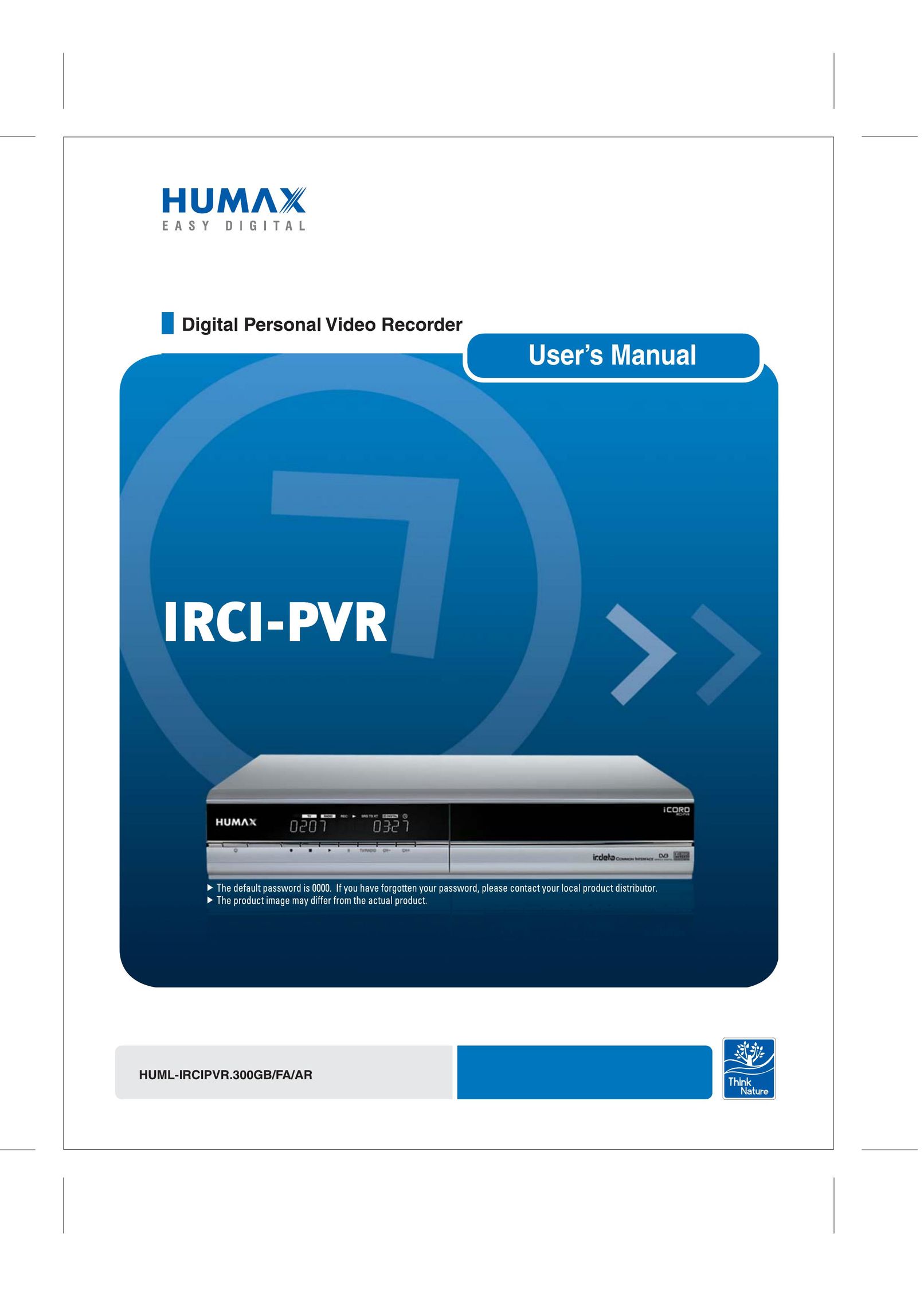 Humax IRCI-PVR DVR User Manual