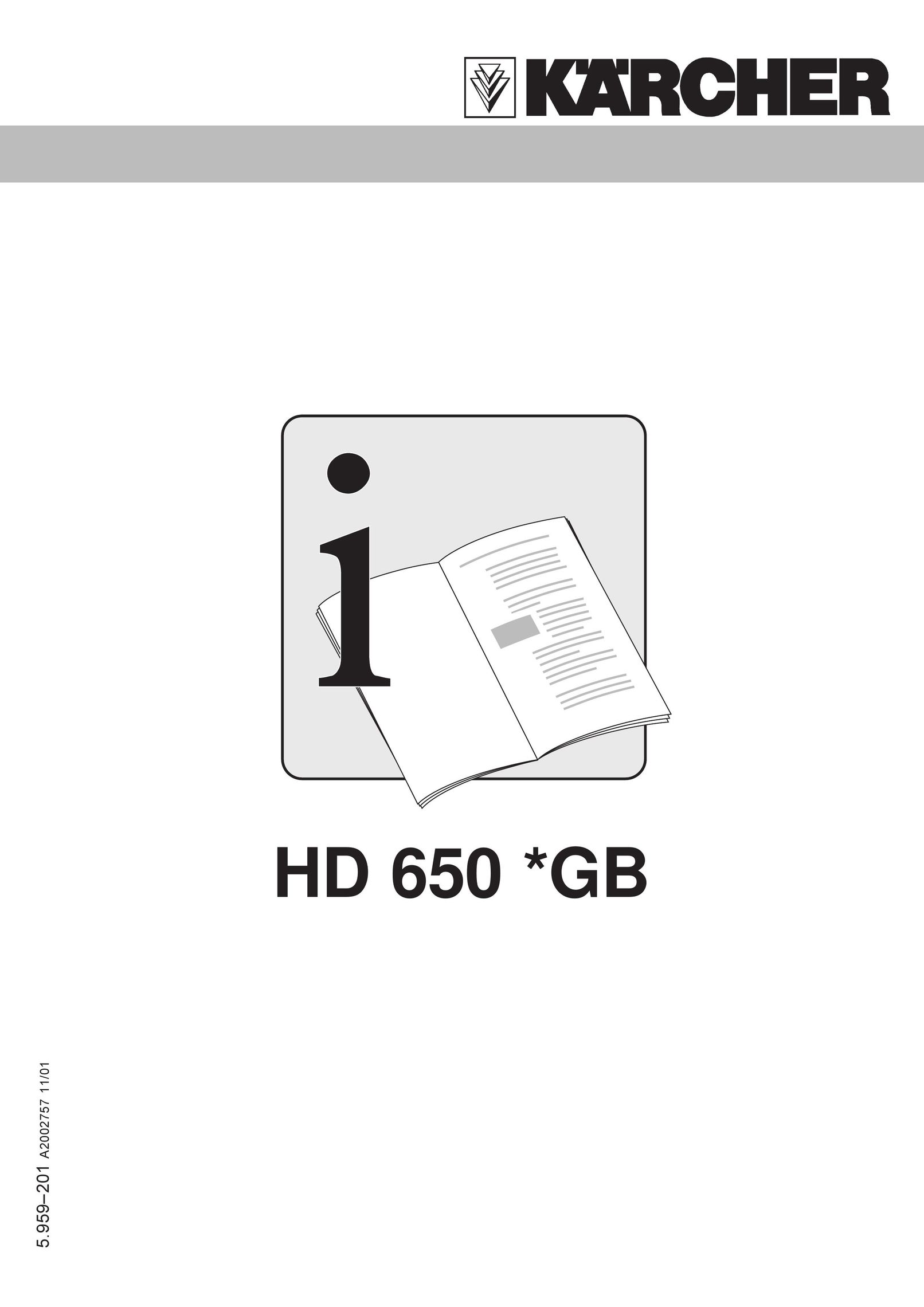 Karcher HD 650 *GB DVR User Manual