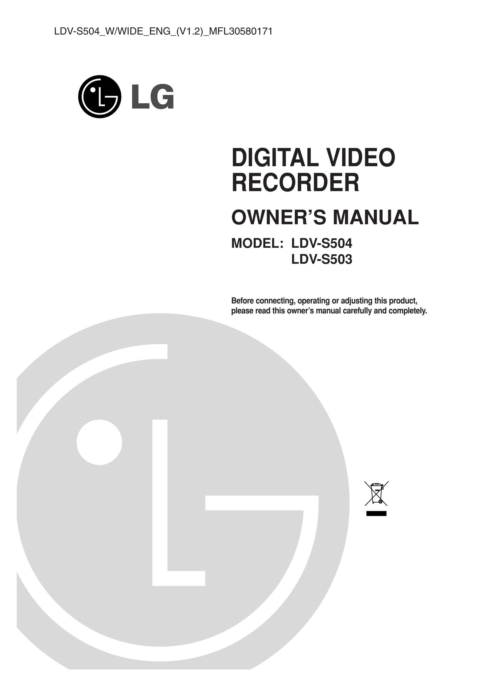LG Electronics LDV-S504 DVR User Manual