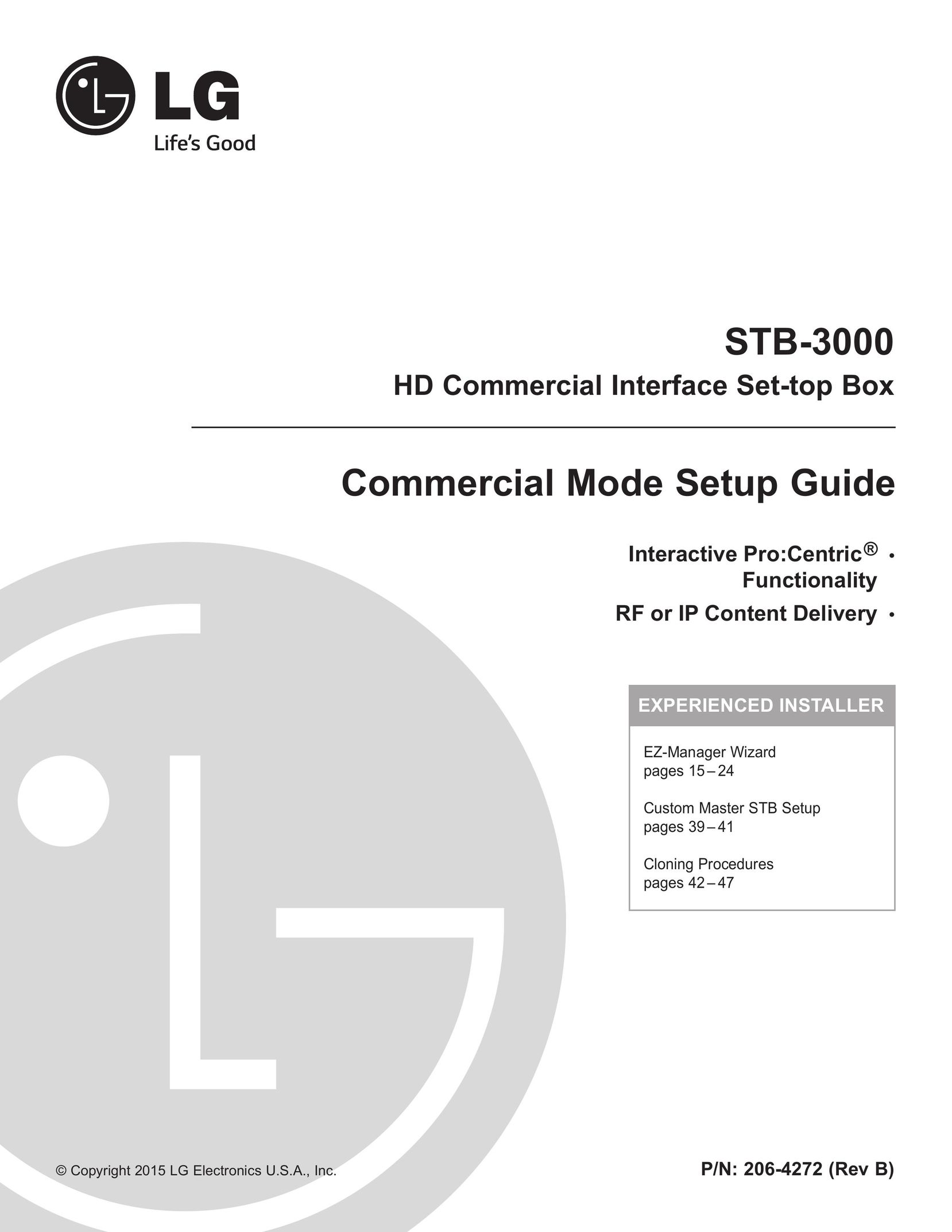 LG Electronics STB-3000 DVR User Manual