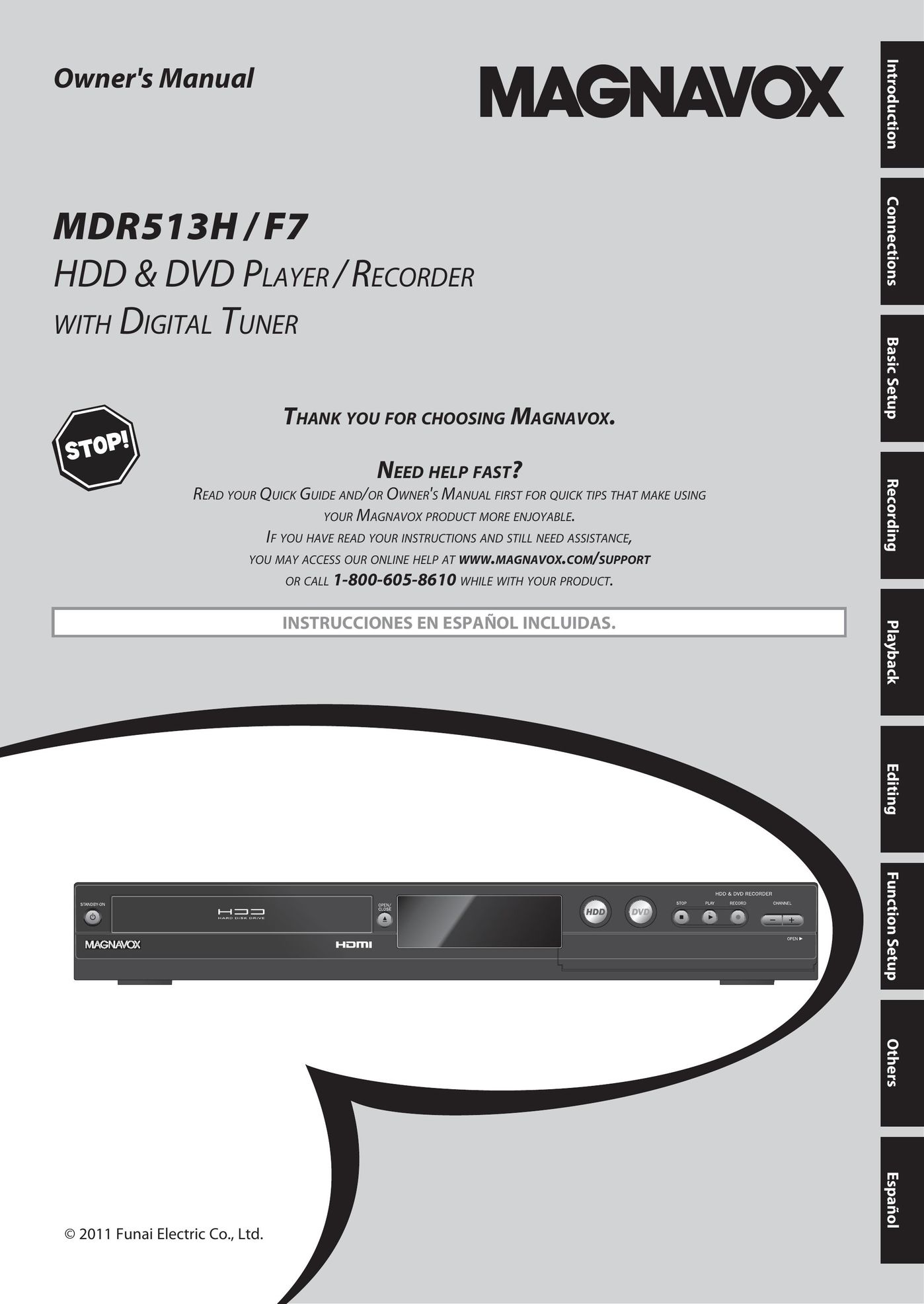 Magnavox MDR513H DVR User Manual