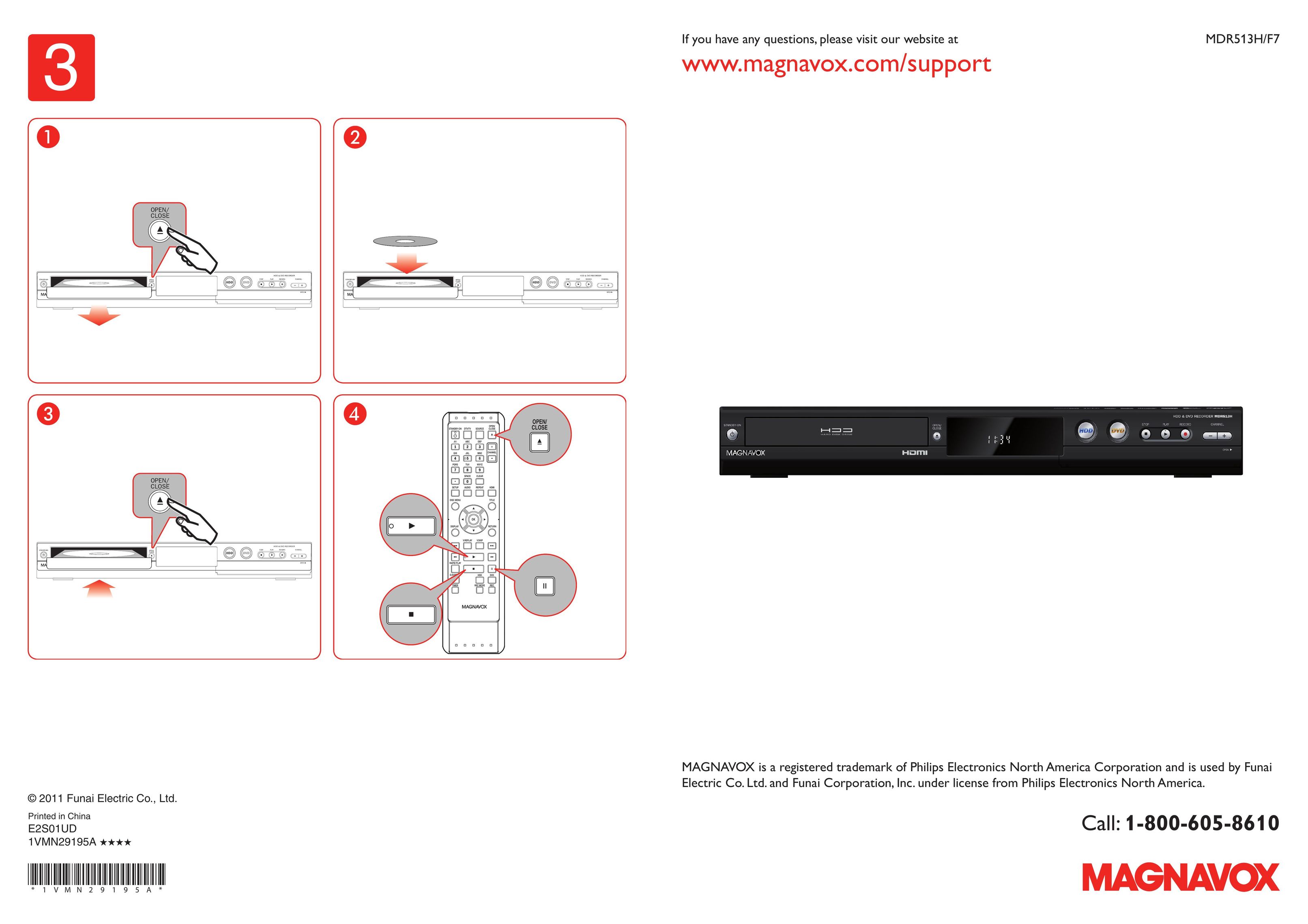Magnavox MDR513H/F7 DVR User Manual