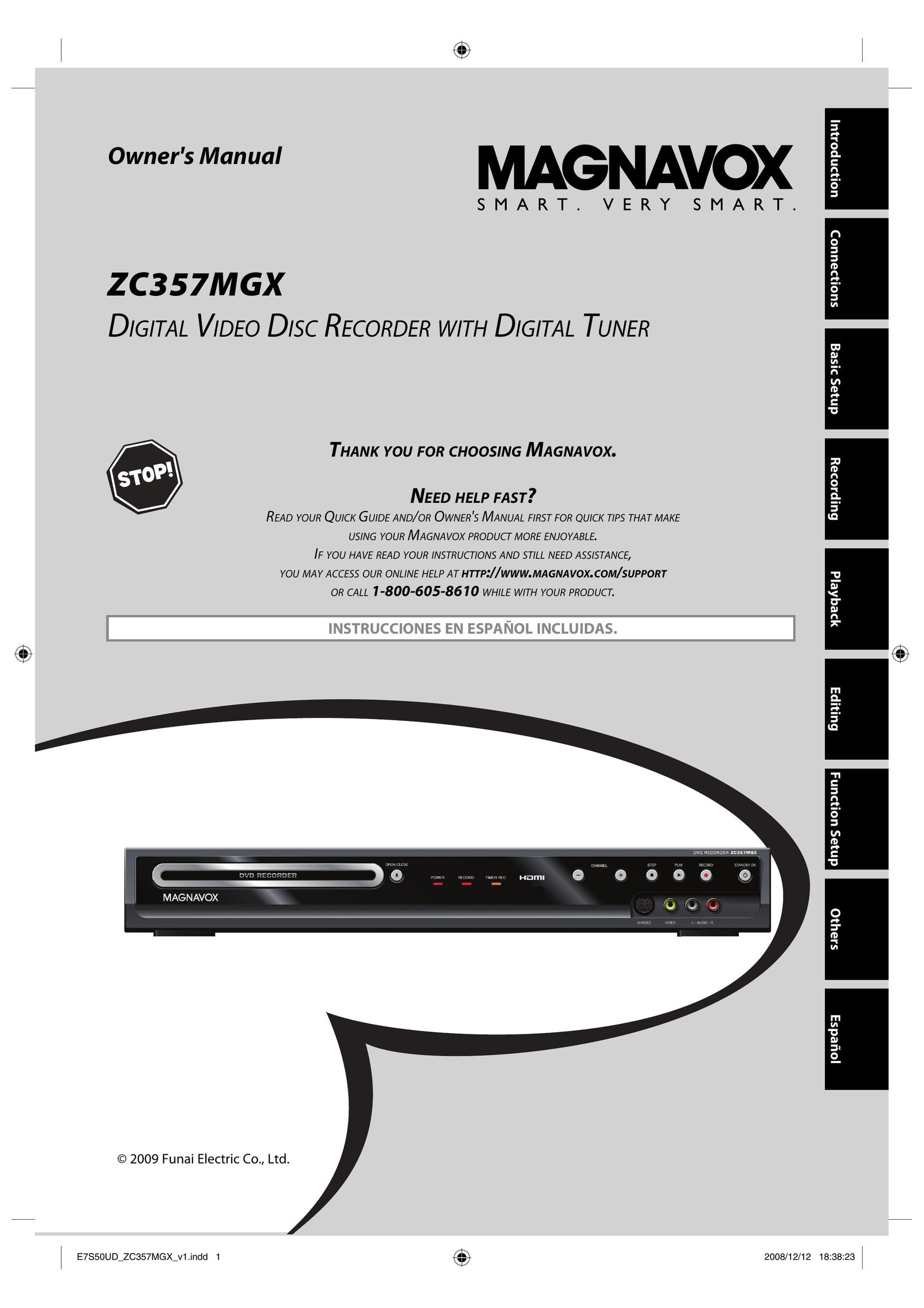 Magnavox ZC357MGX DVR User Manual