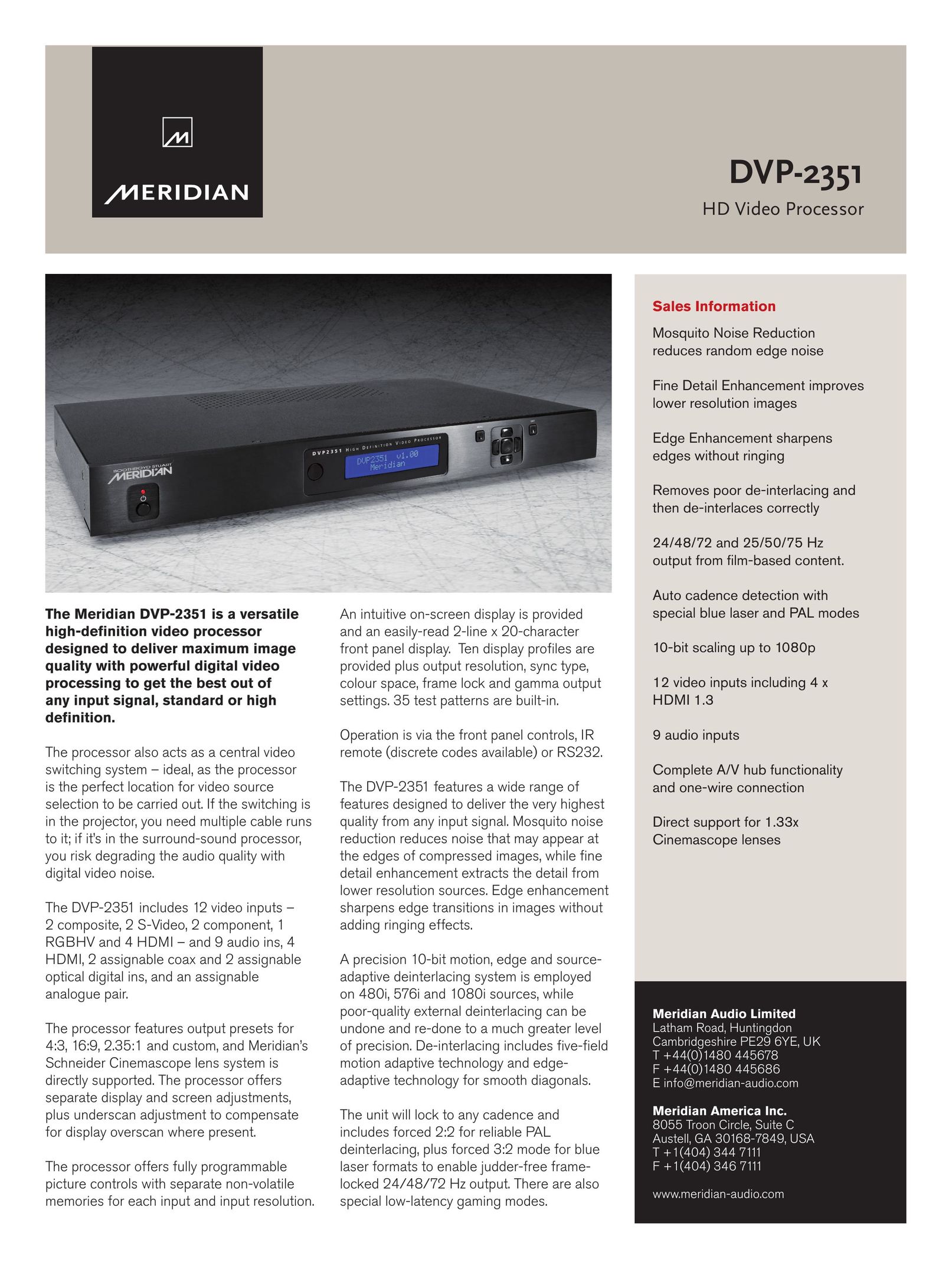Meridian America DVP-2351 DVR User Manual