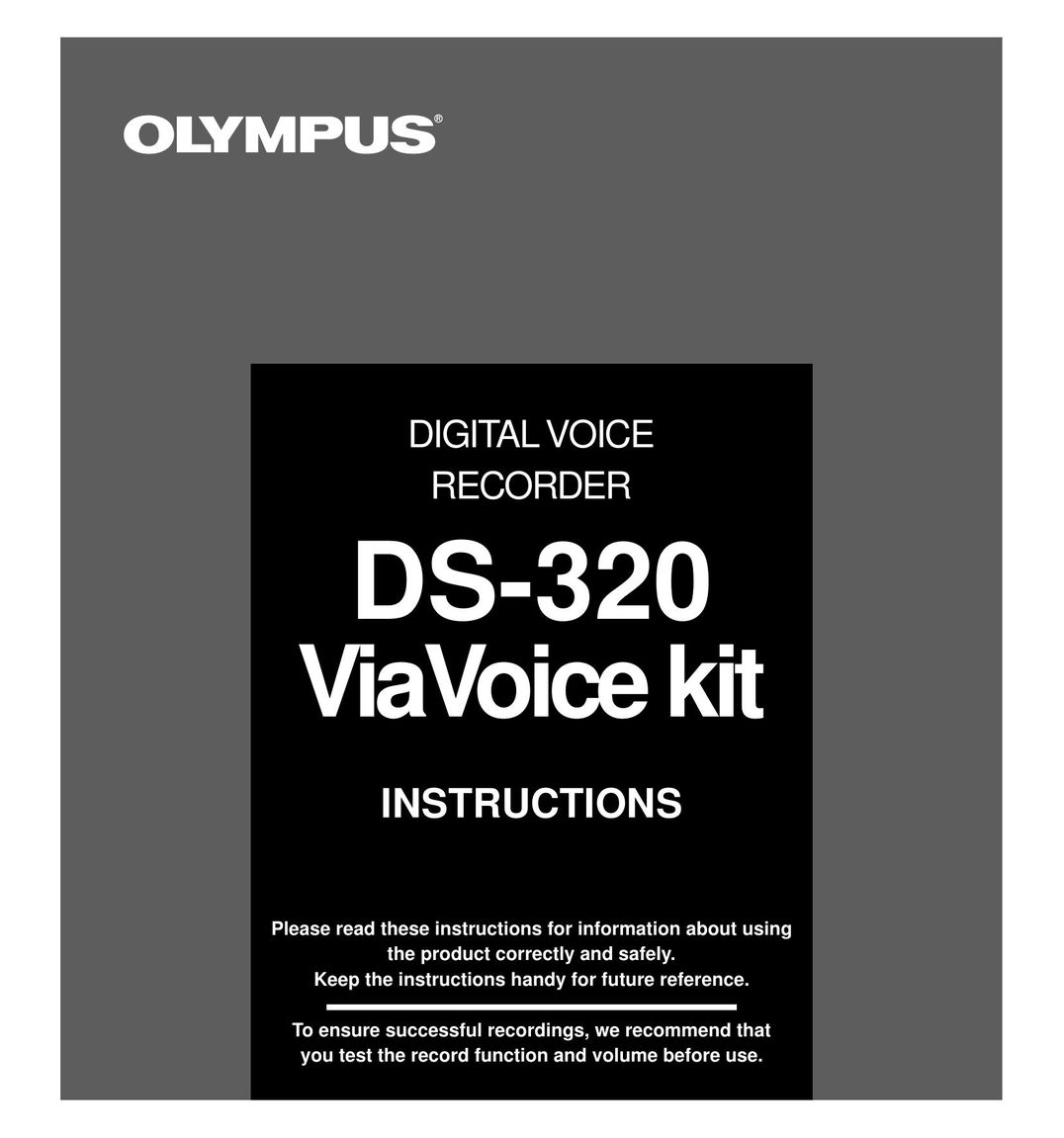 Olympus DS-320 DVR User Manual
