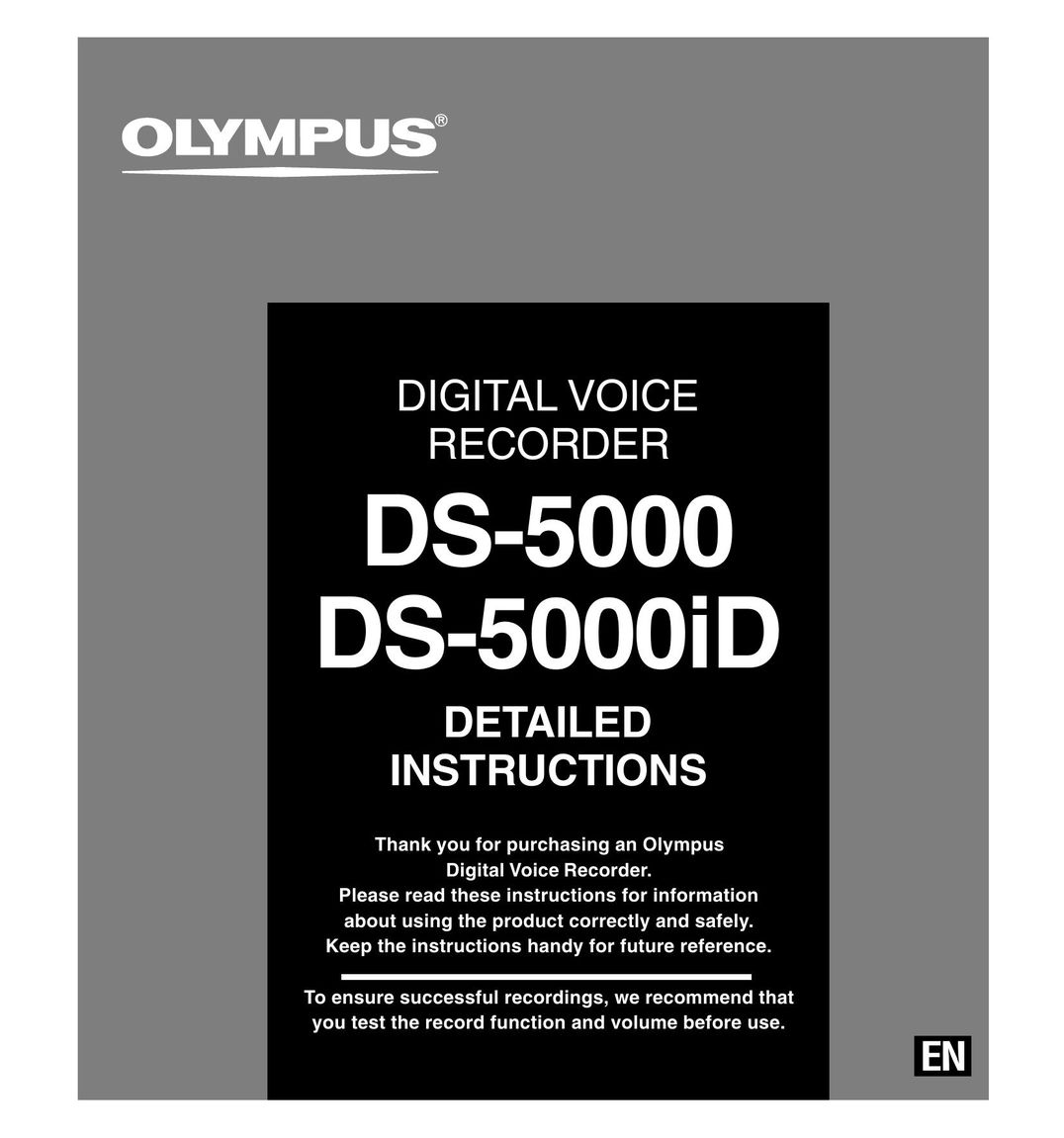 Olympus DS-5000iD DVR User Manual
