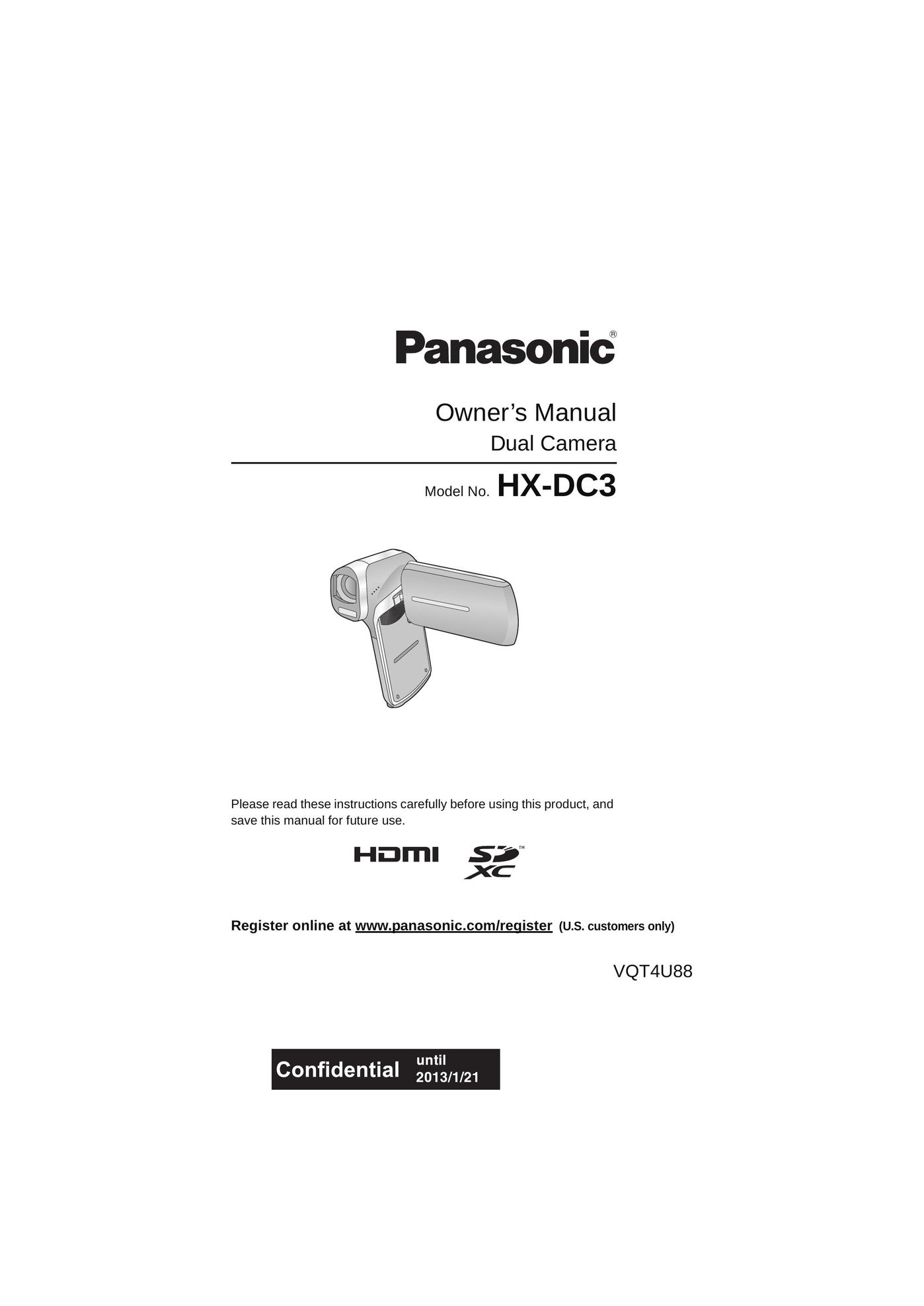 Panasonic HX-DC3 DVR User Manual