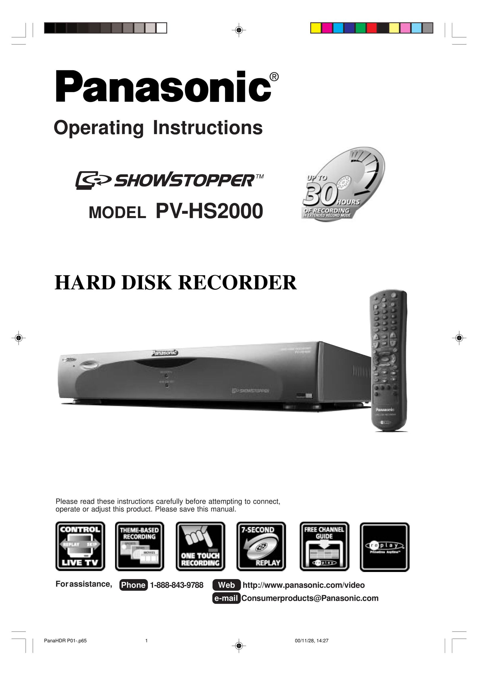 Panasonic PV-HS2000 DVR User Manual