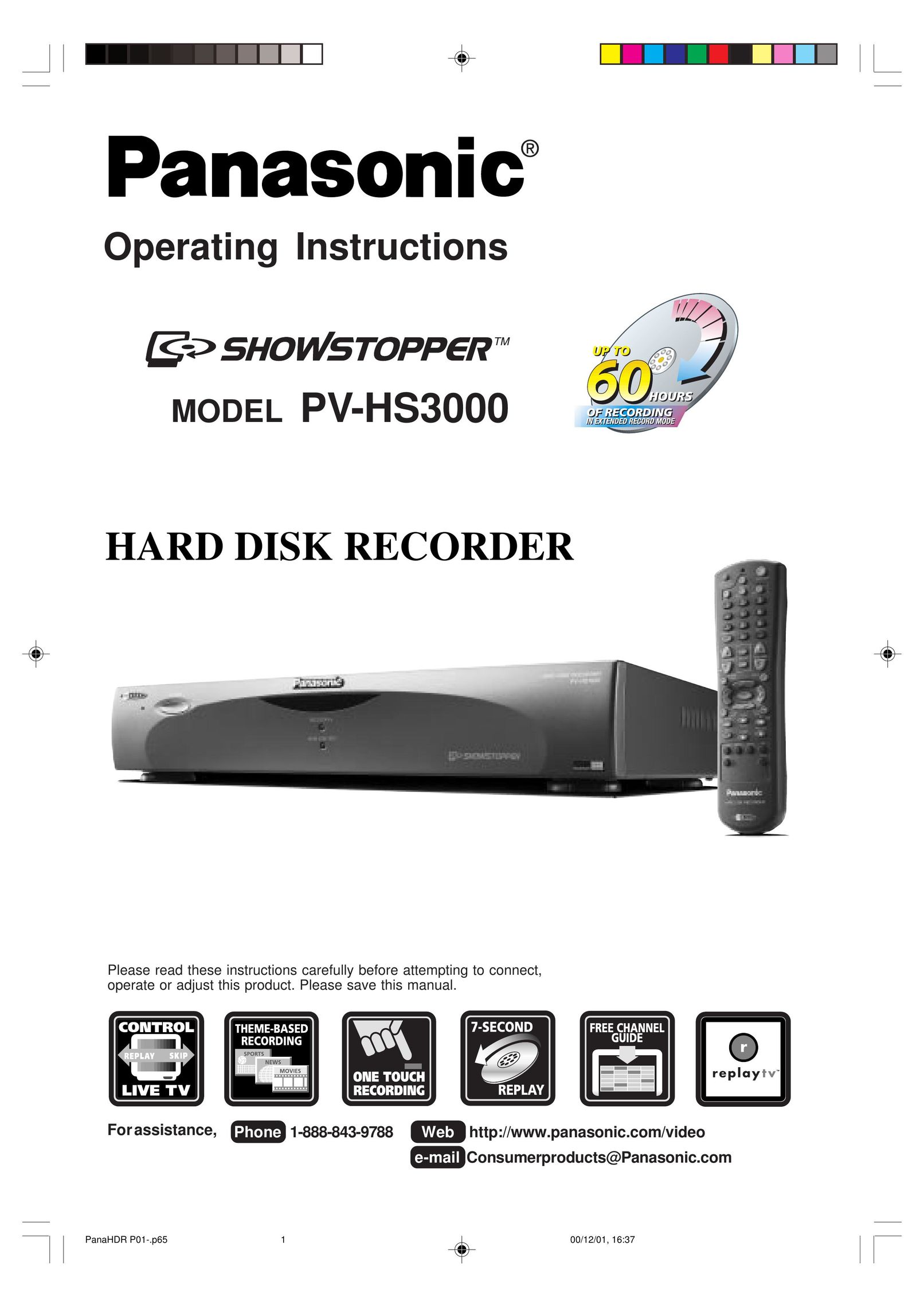 Panasonic PV-HS3000 DVR User Manual
