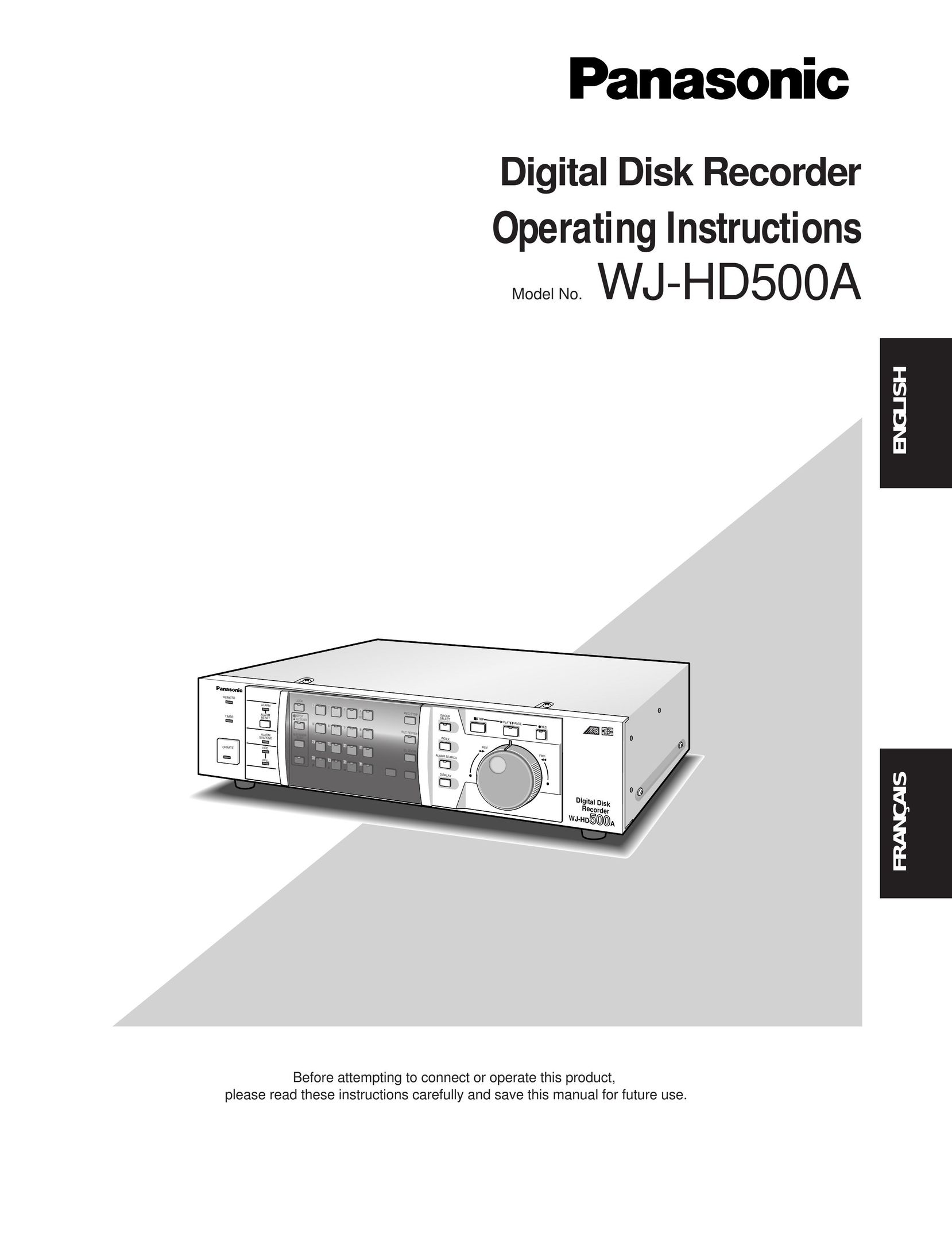 Panasonic WJ-HD500A DVR User Manual