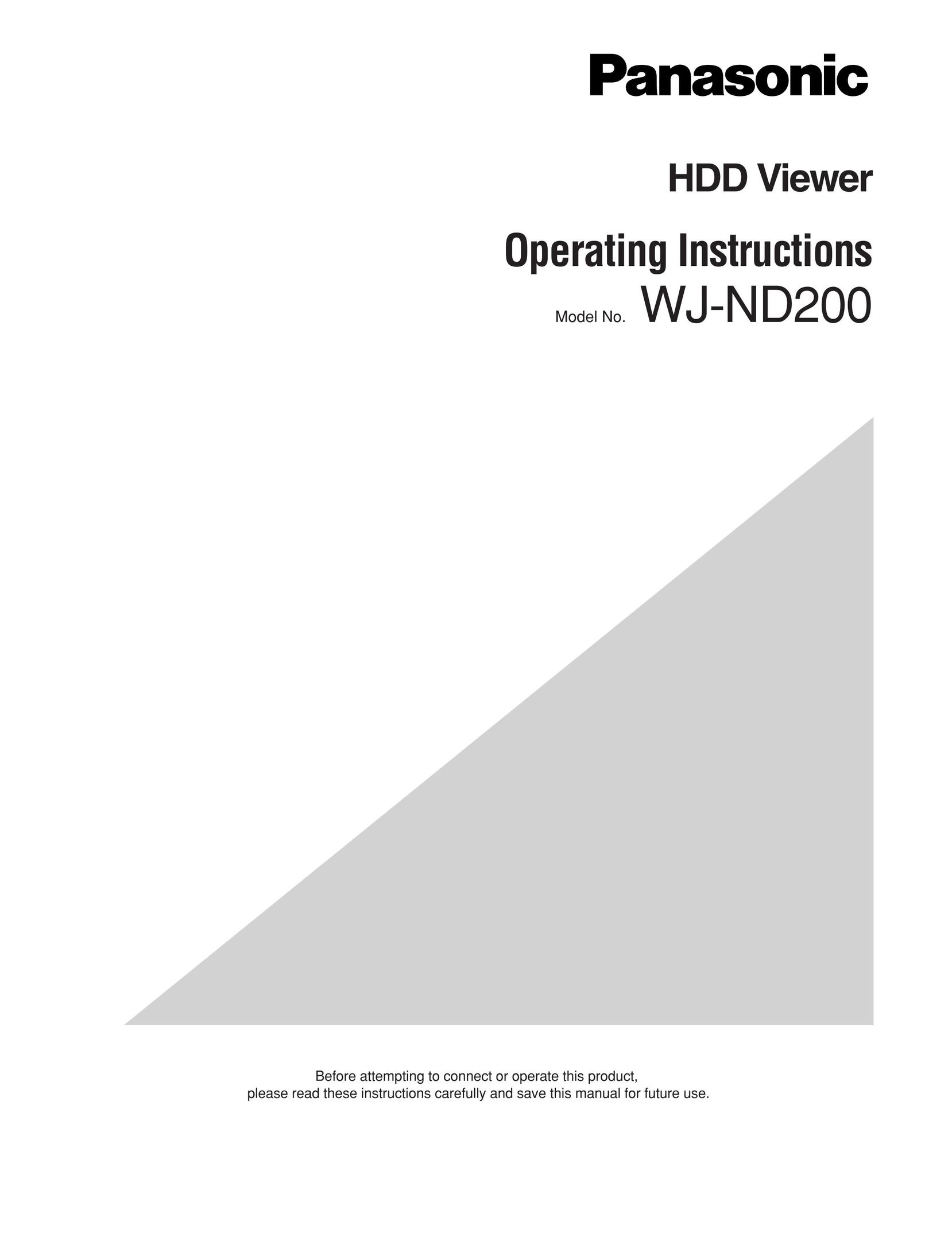 Panasonic WJ-ND200 DVR User Manual