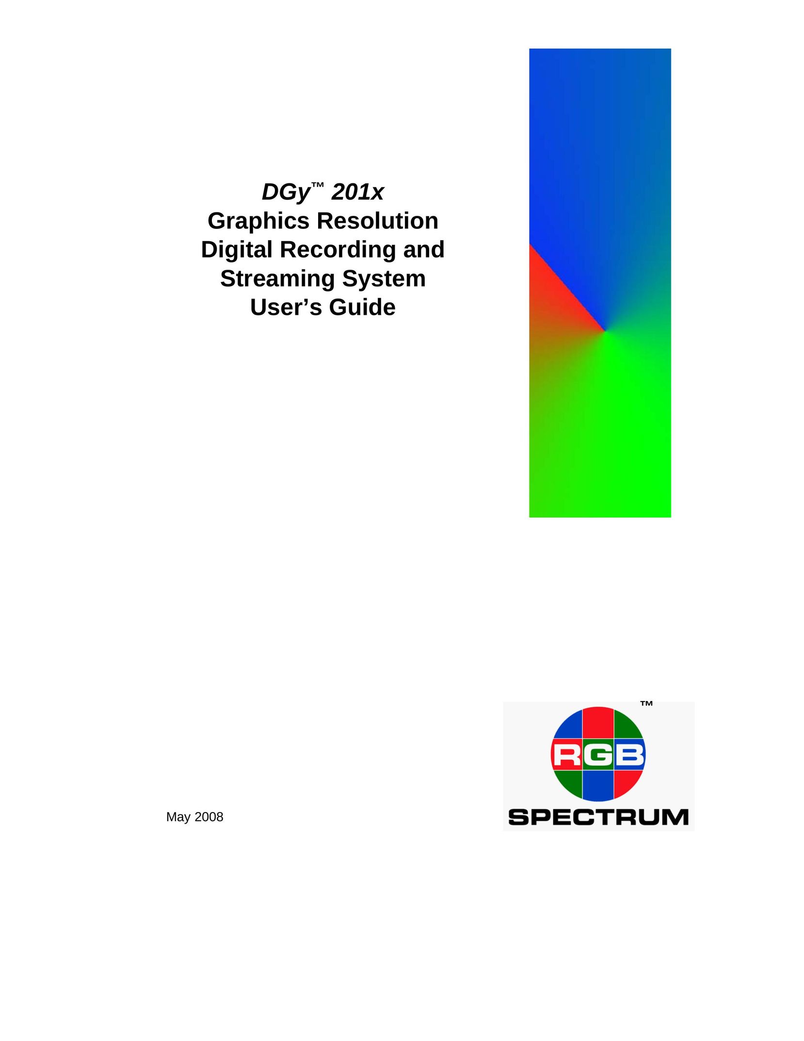 RGB Spectrum DGy 201x DVR User Manual