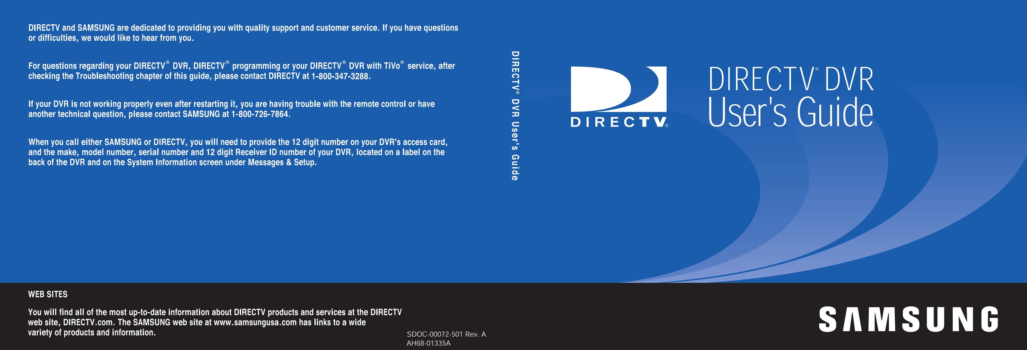 Samsung SDOC-00072-501 DVR User Manual