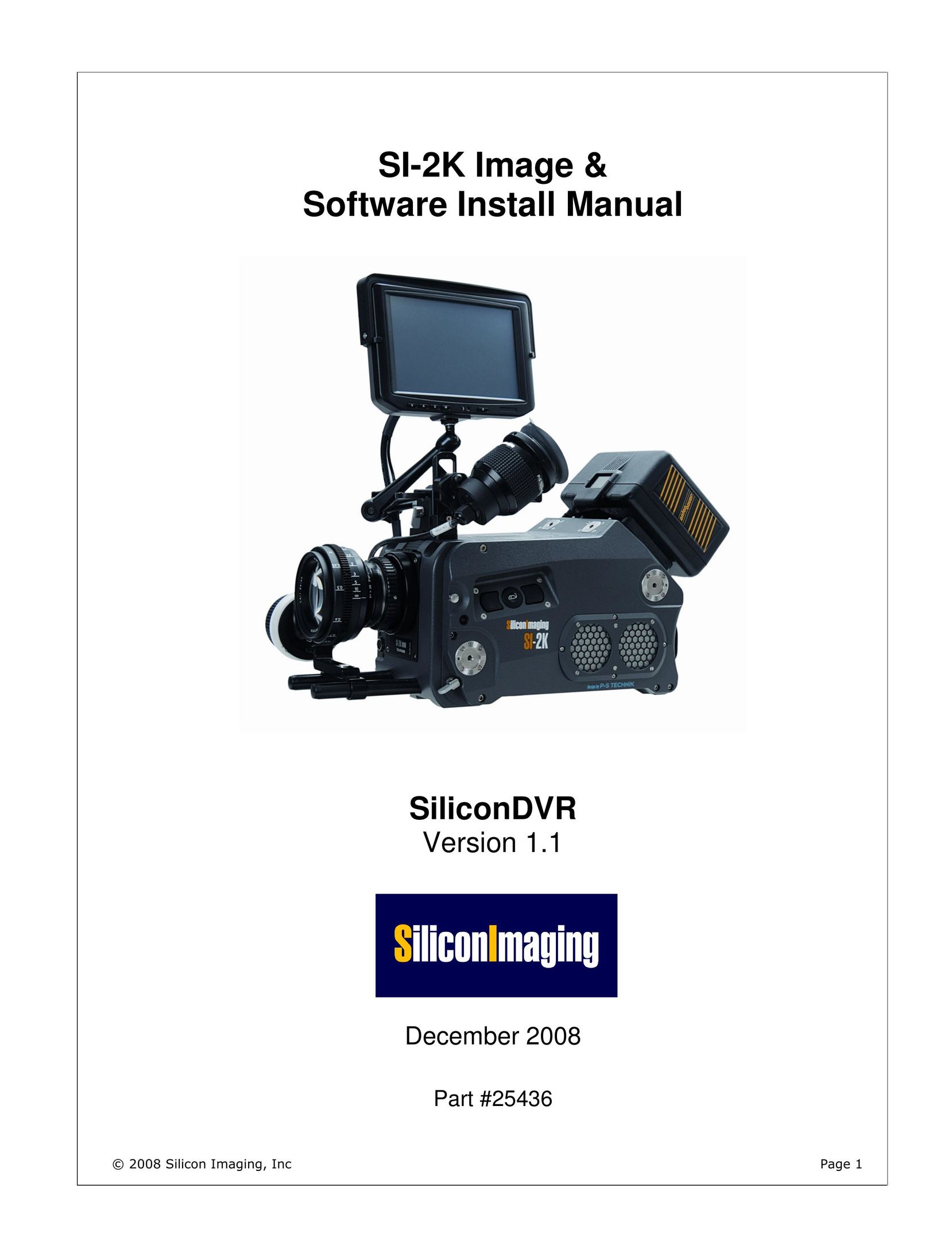 Silicon Image s1-2k DVR User Manual