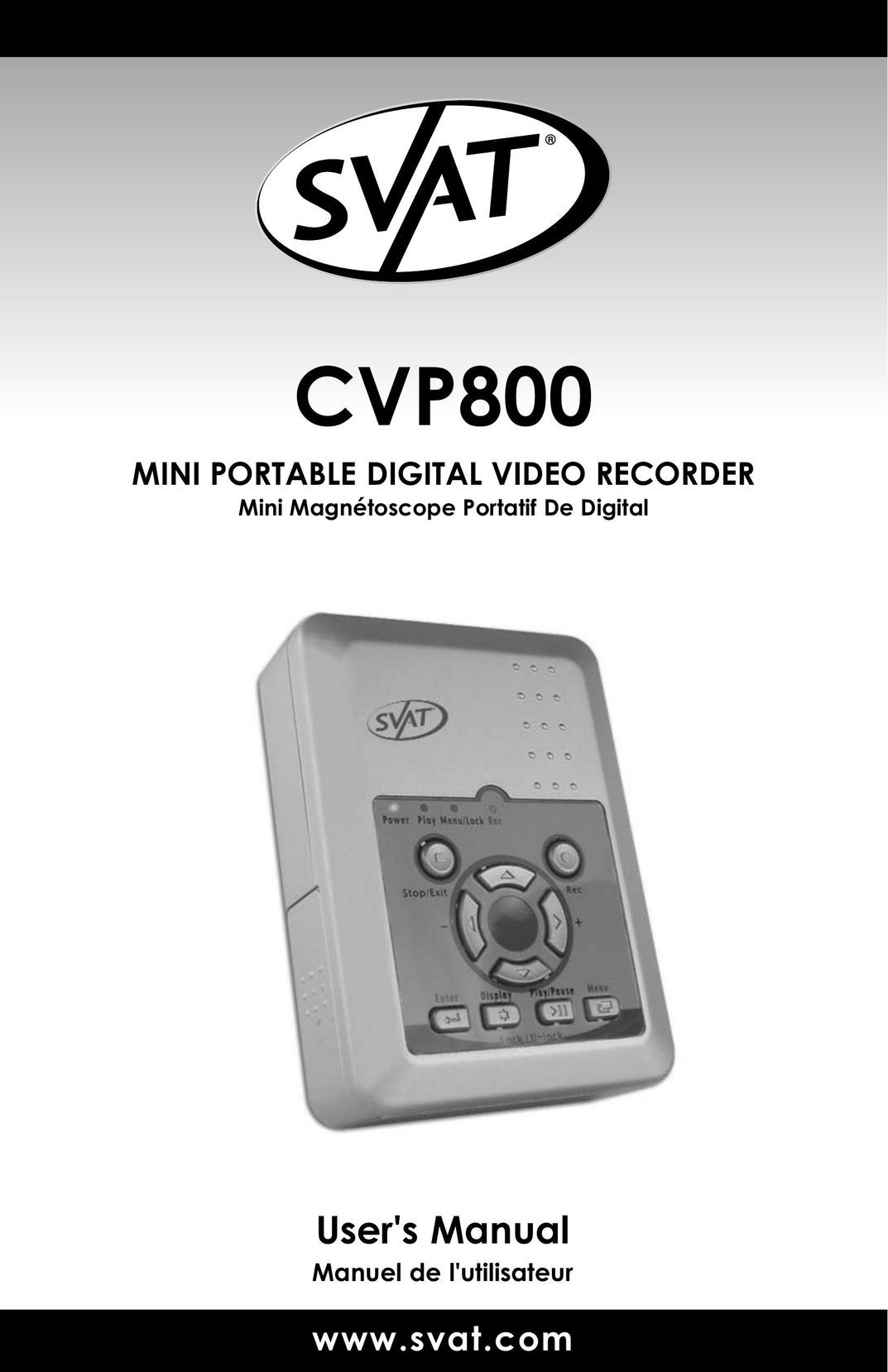 SVAT Electronics CVP800 DVR User Manual