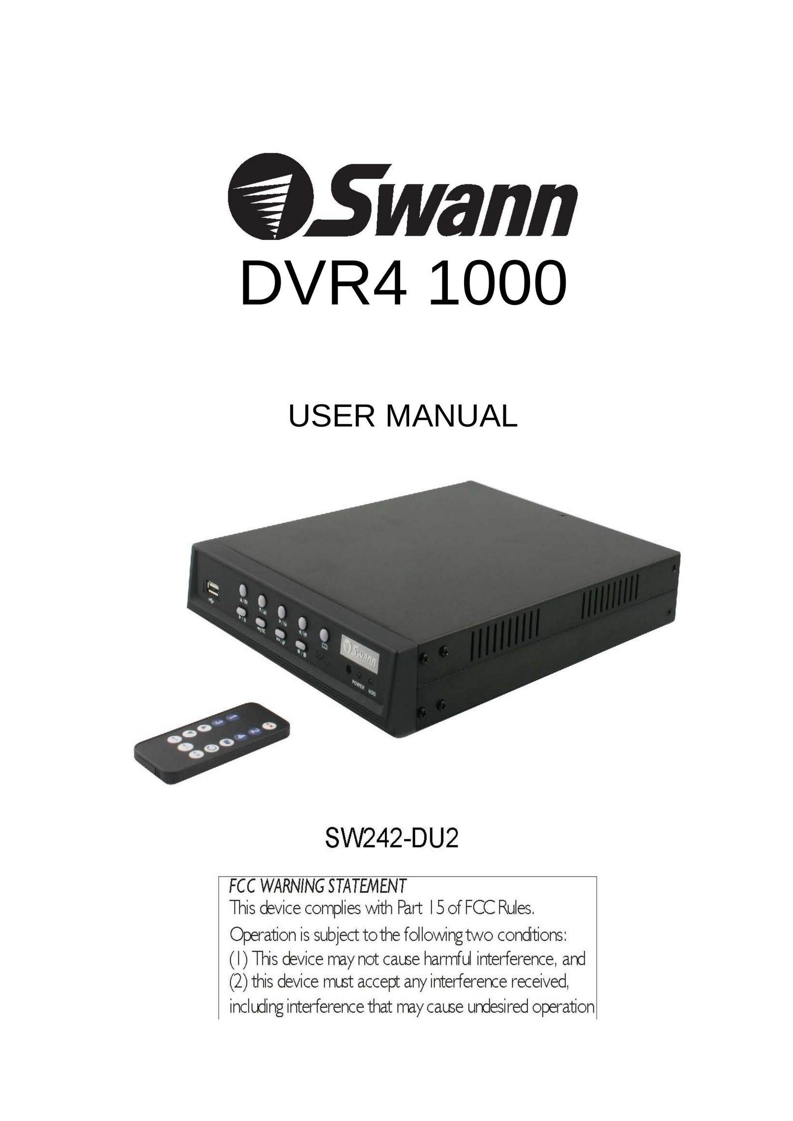 Swann dvr4 1000 DVR User Manual