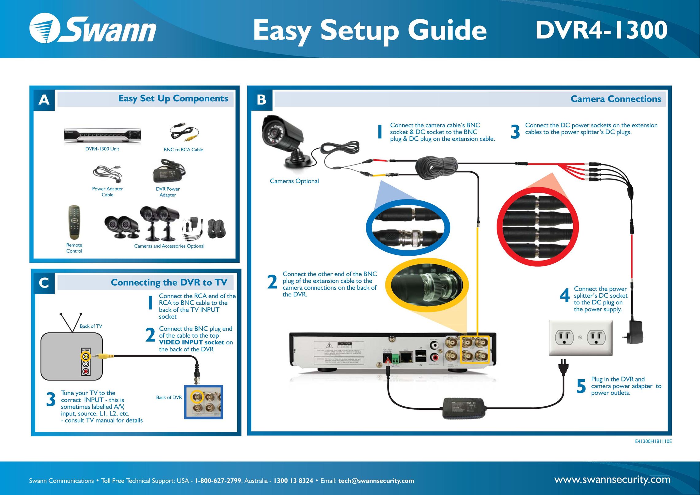 Swann DVR4-1300 DVR User Manual