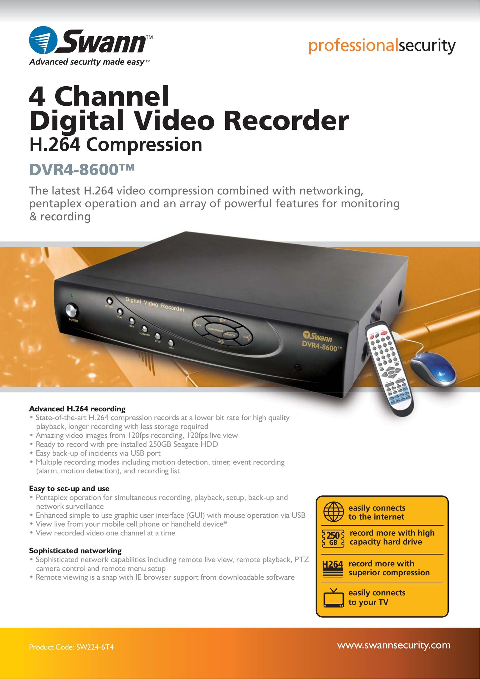 Swann DVR4-8600 DVR User Manual