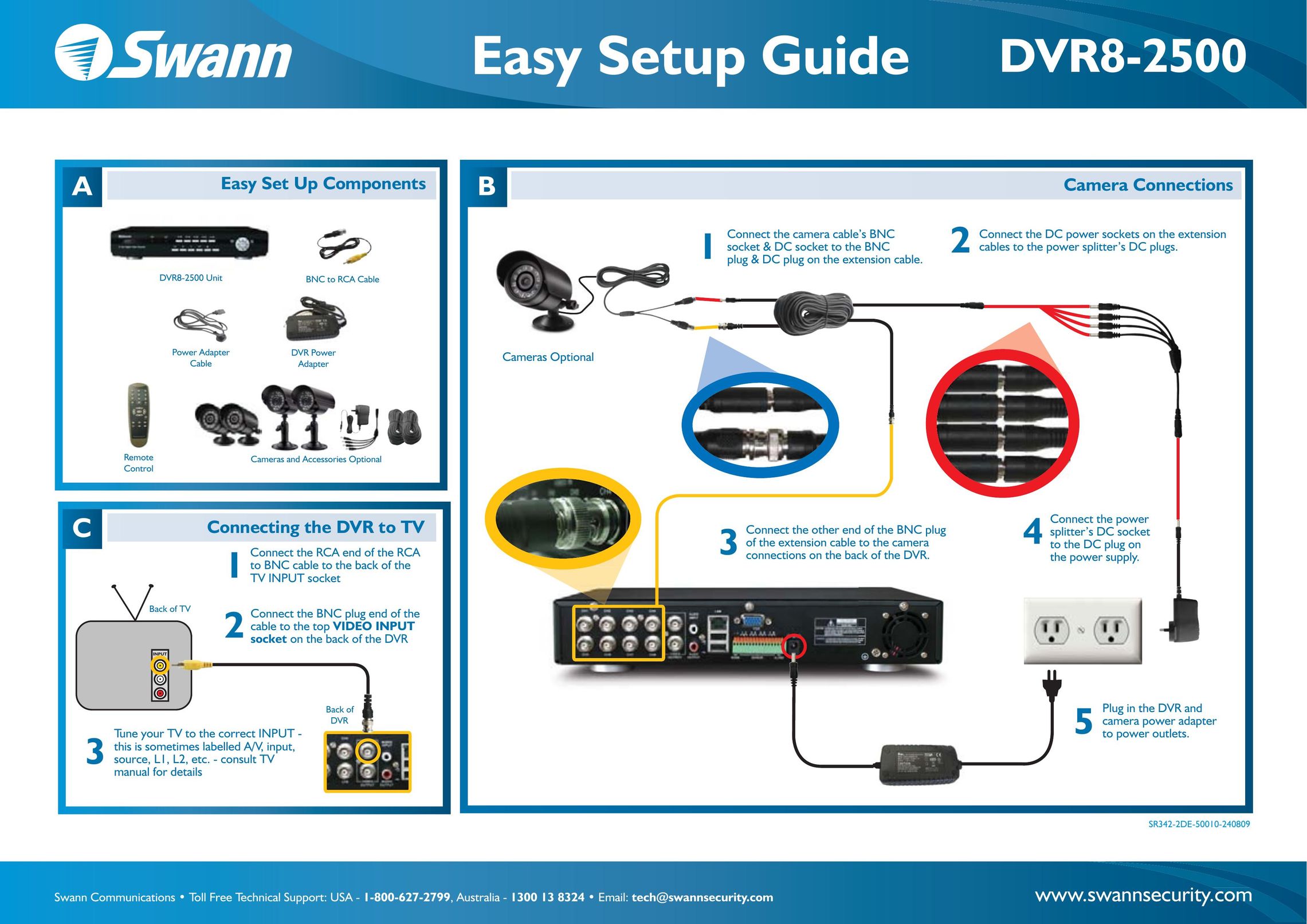 Swann DVR8-2500 DVR User Manual