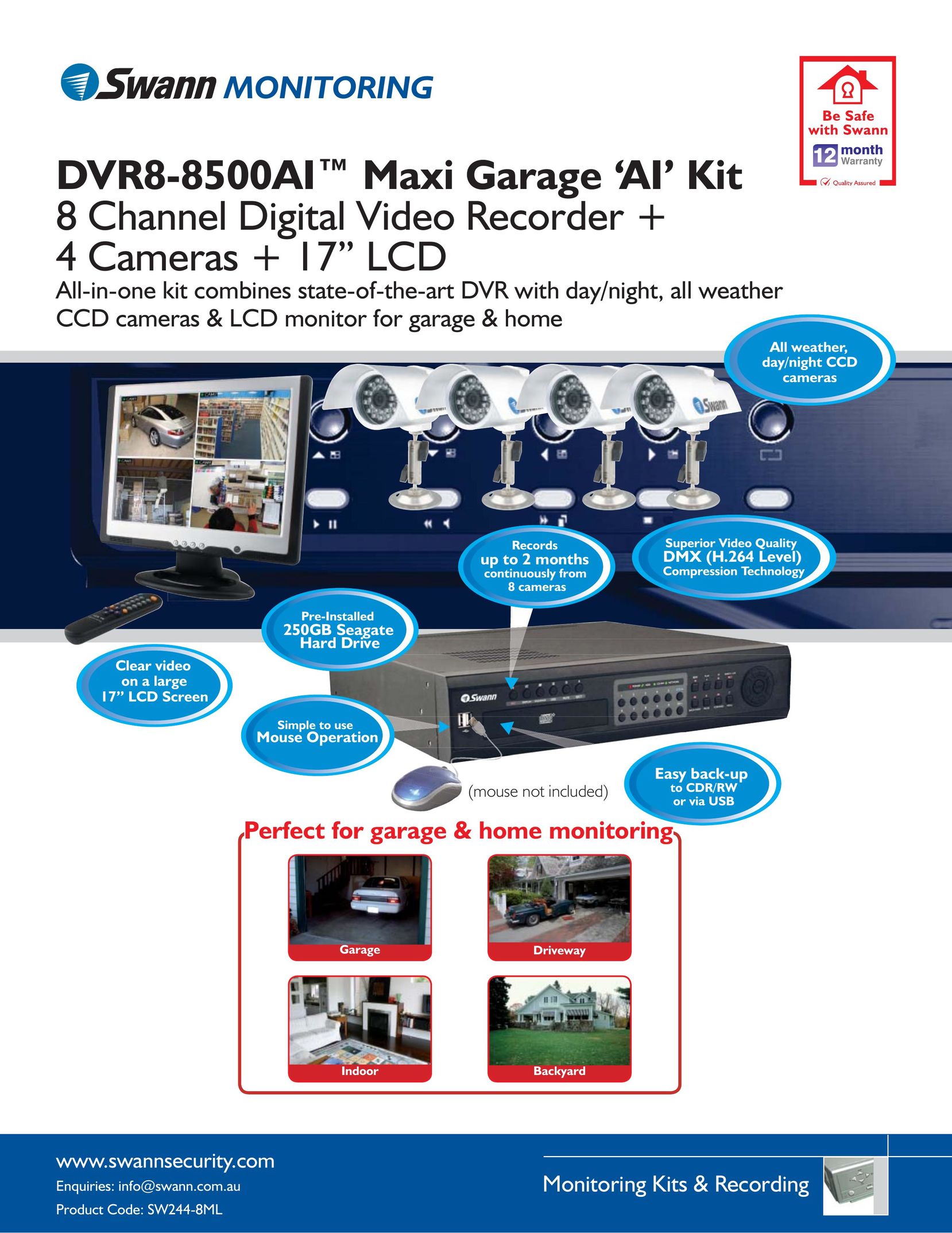 Swann DVR8-8500AI DVR User Manual