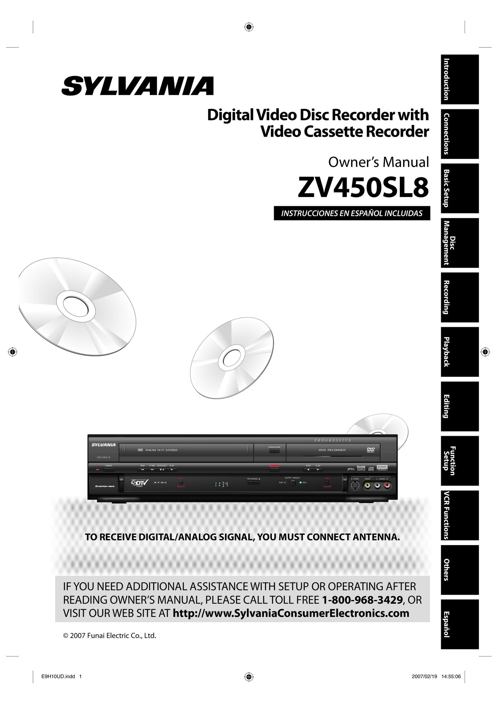 Sylvania ZV450SL8 DVR User Manual