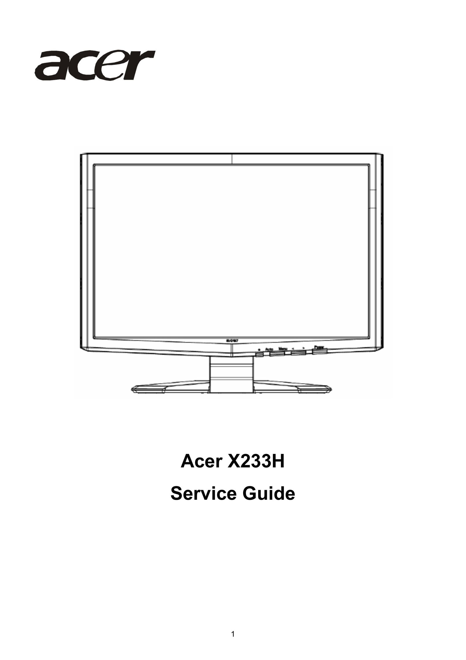 Acer X233H Flat Panel Television User Manual