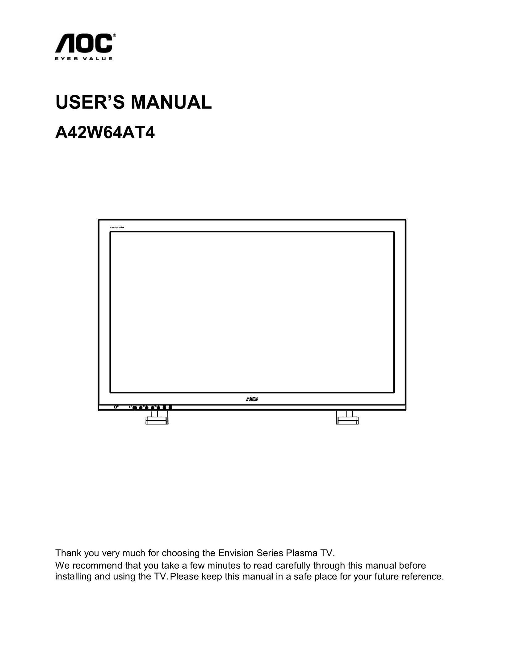 AOC A42W64AT4 Flat Panel Television User Manual