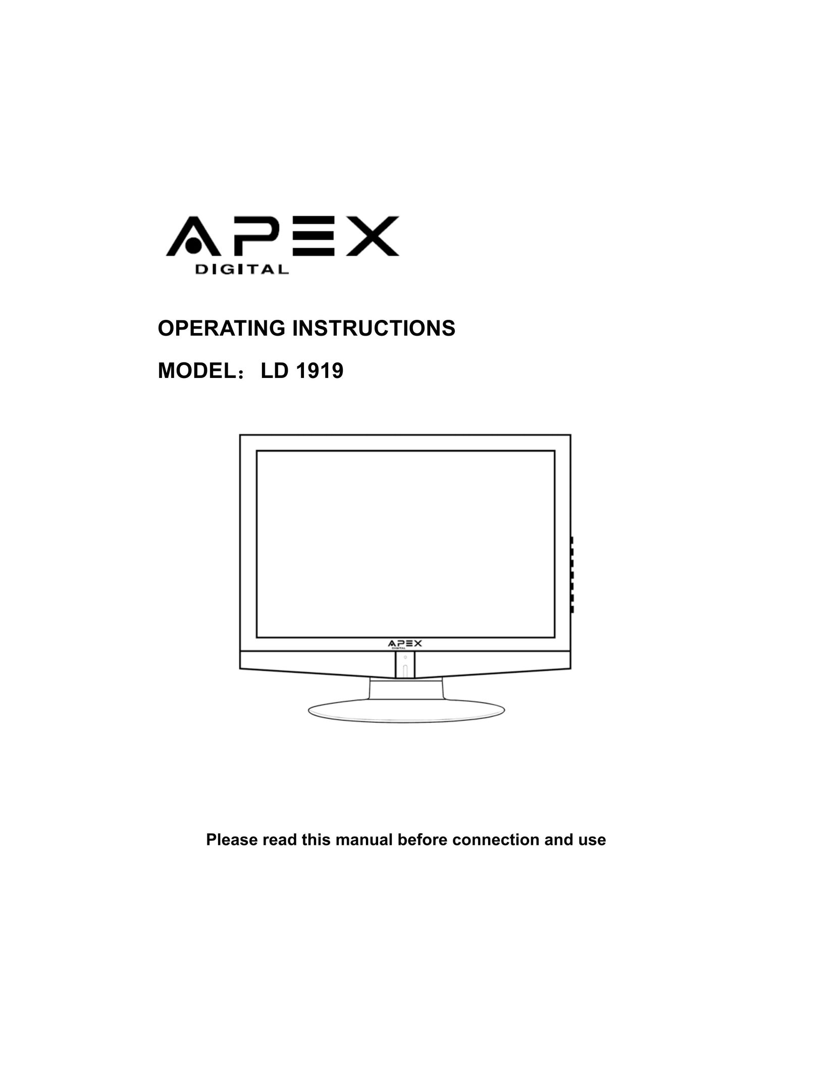 Apex Digital LD1919 Flat Panel Television User Manual