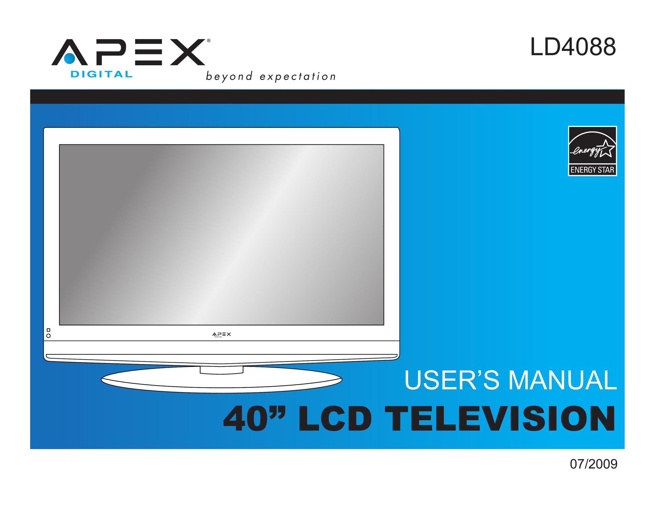 Apex Digital LD4088 Flat Panel Television User Manual