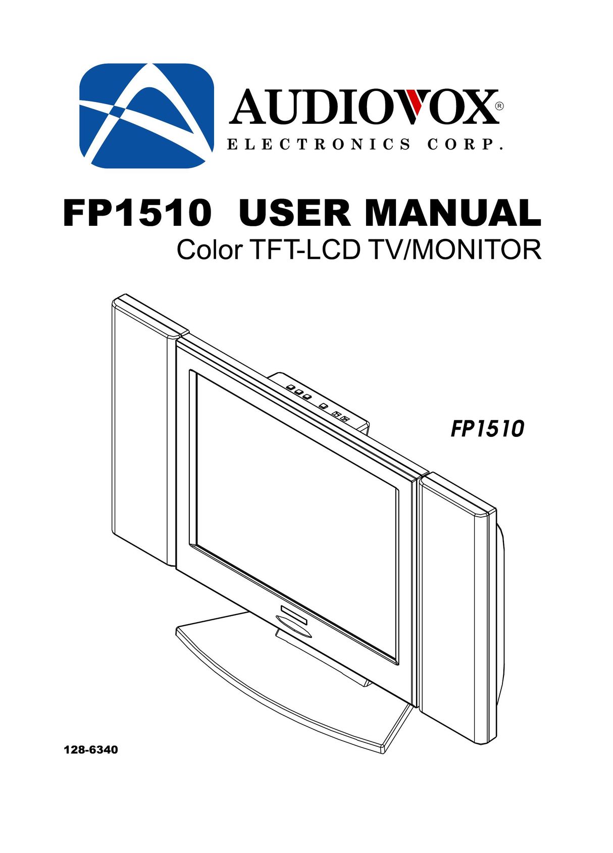 Audiovox FP1510 Flat Panel Television User Manual