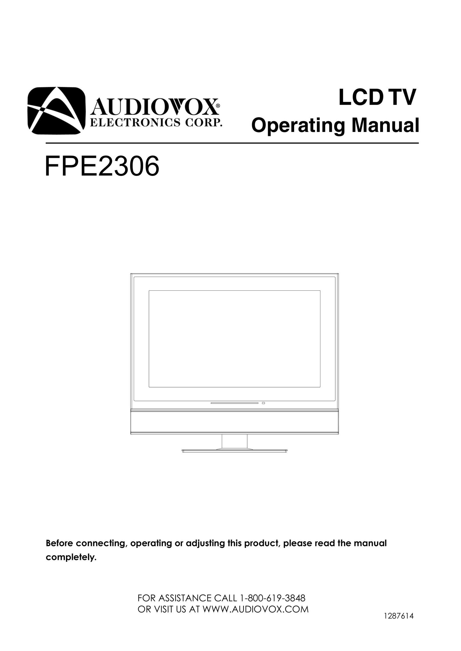 Audiovox FPE2306 Flat Panel Television User Manual