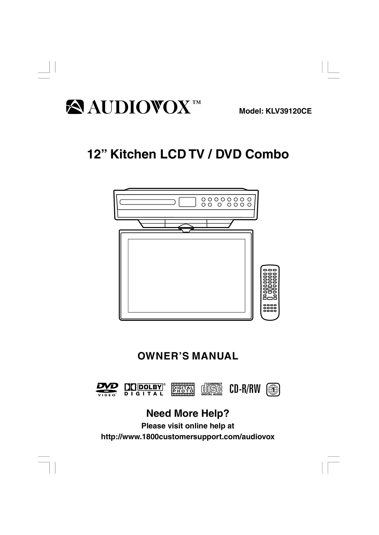 Audiovox KLV39120CE Flat Panel Television User Manual