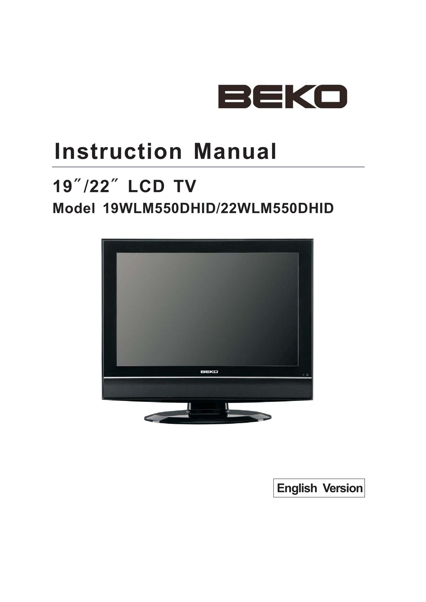 Beko 22WLM550DHID Flat Panel Television User Manual