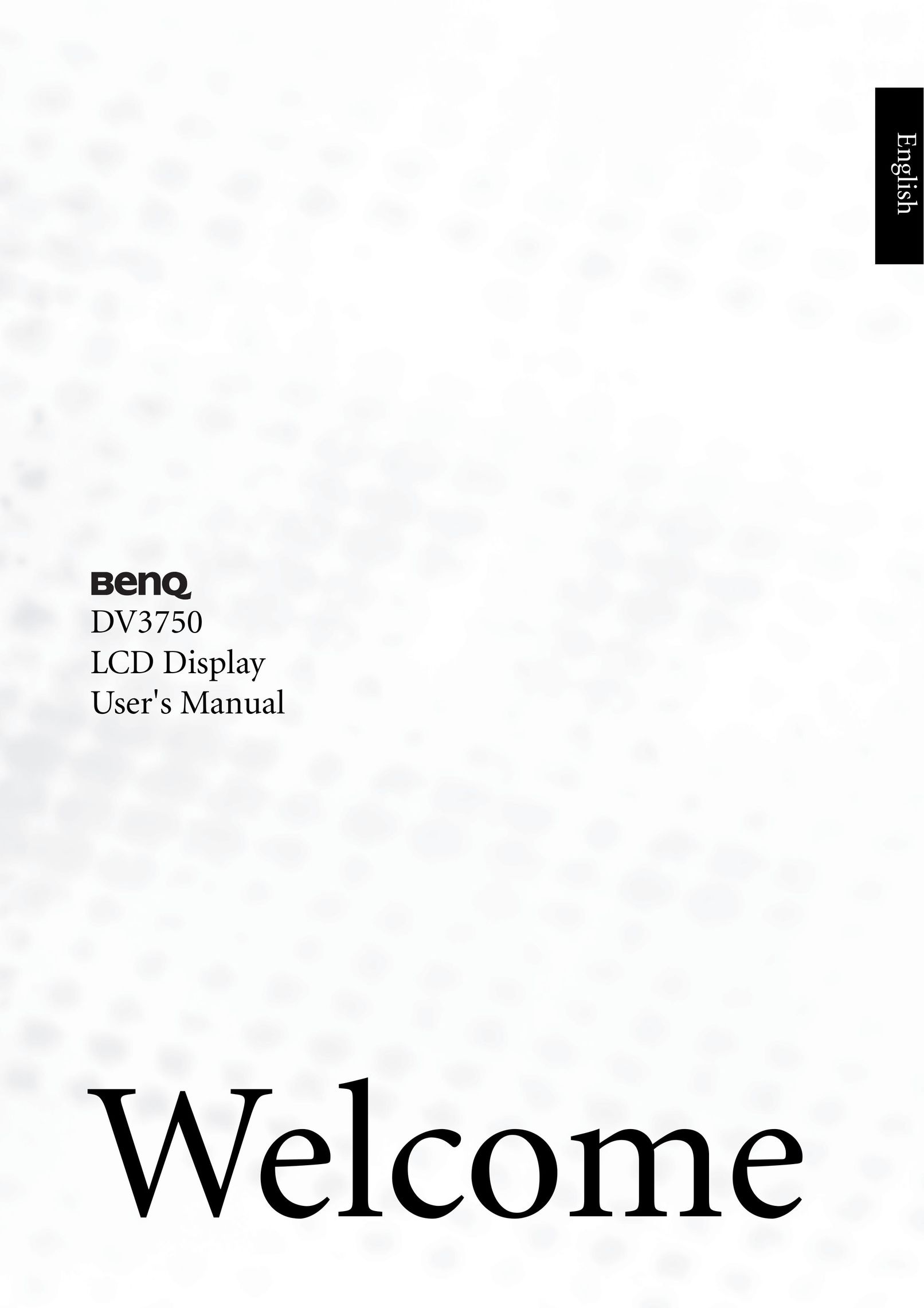 BenQ DV3750 Flat Panel Television User Manual