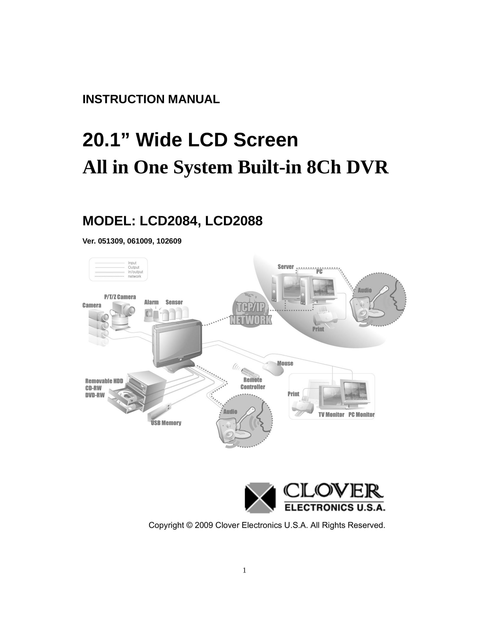 Clover Electronics LCD2088 Flat Panel Television User Manual