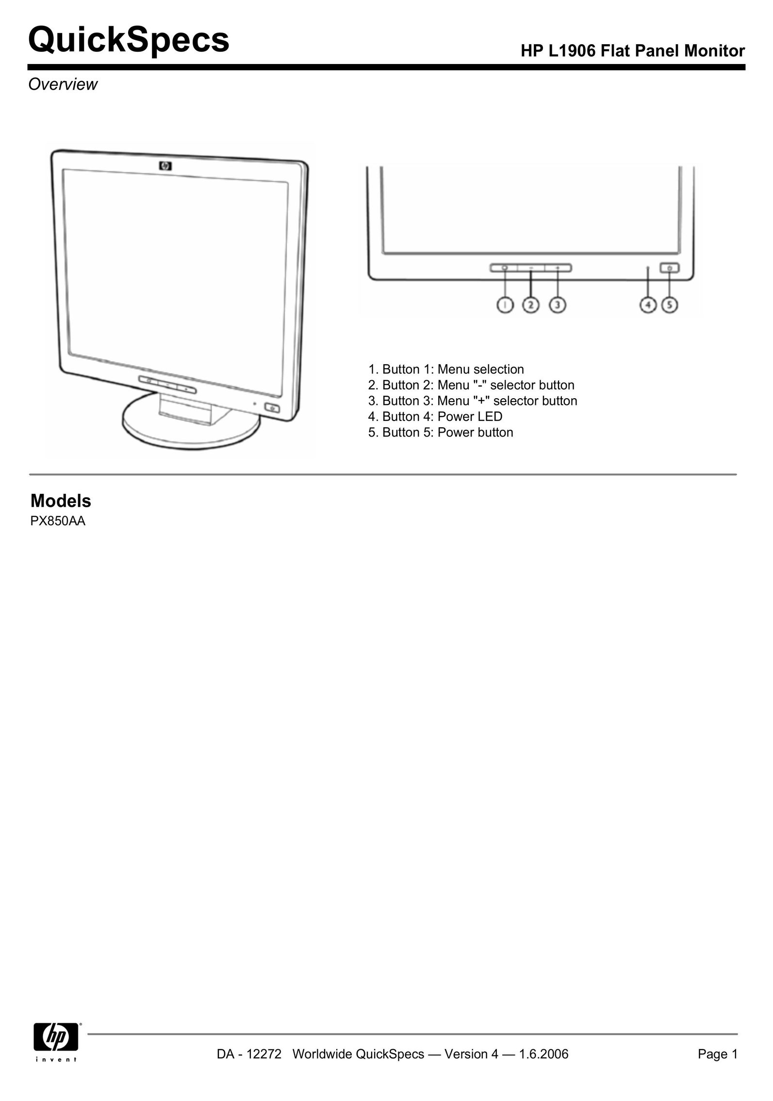 Compaq PX850AA Flat Panel Television User Manual