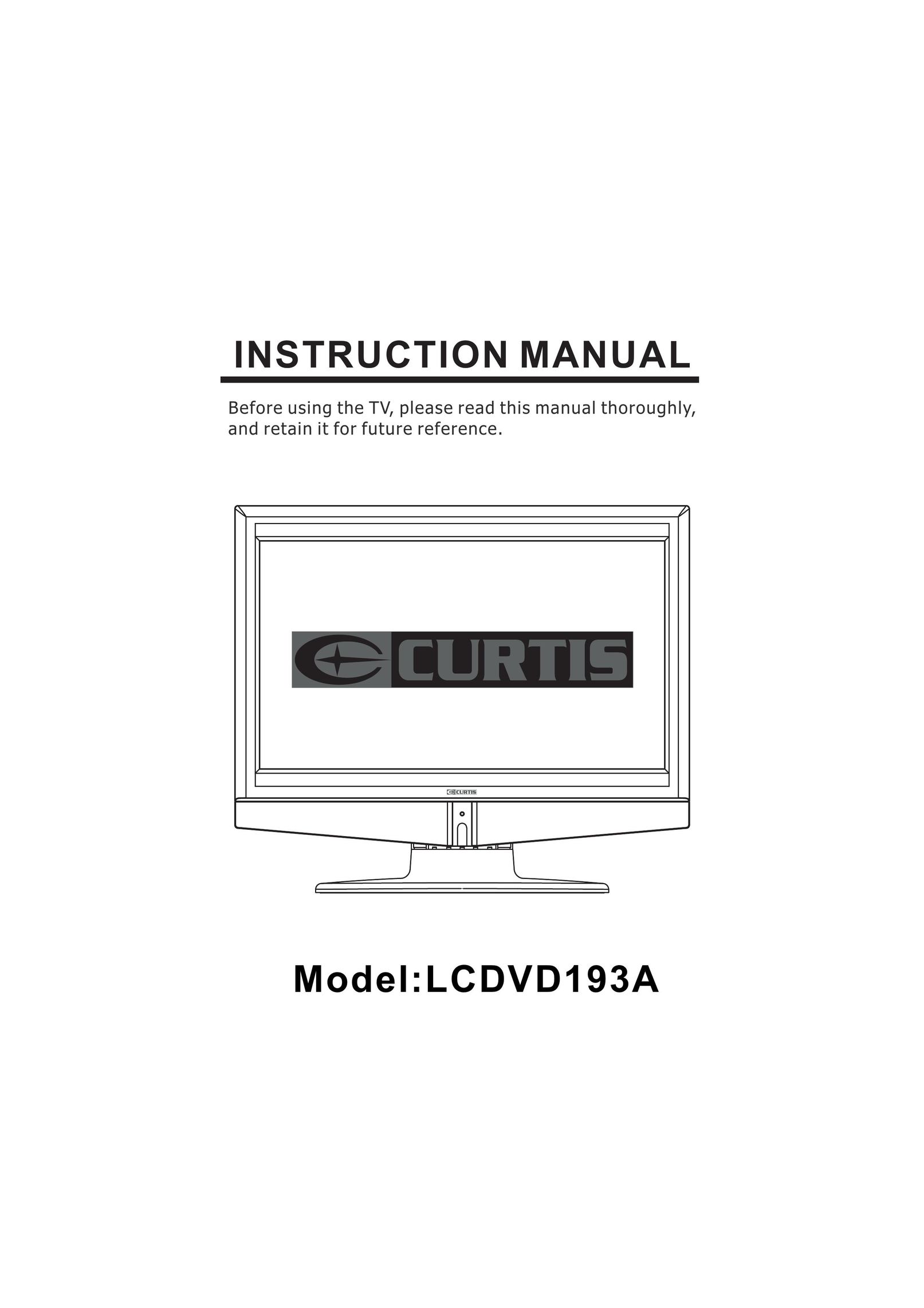 Curtis LCDVD193A Flat Panel Television User Manual