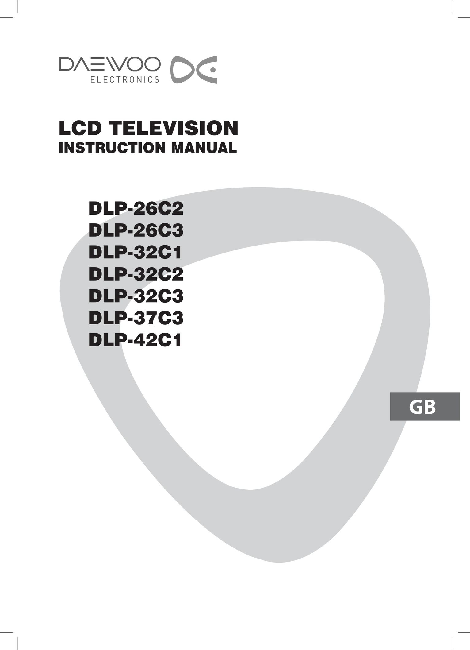 Daewoo DLP-32C1 Flat Panel Television User Manual