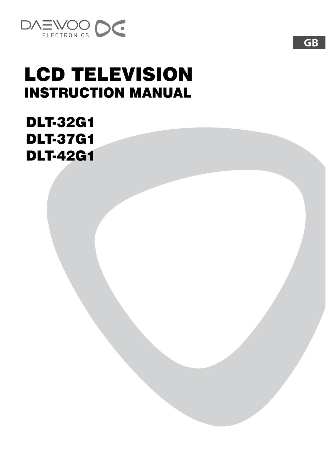 Daewoo DLT-37G1 Flat Panel Television User Manual