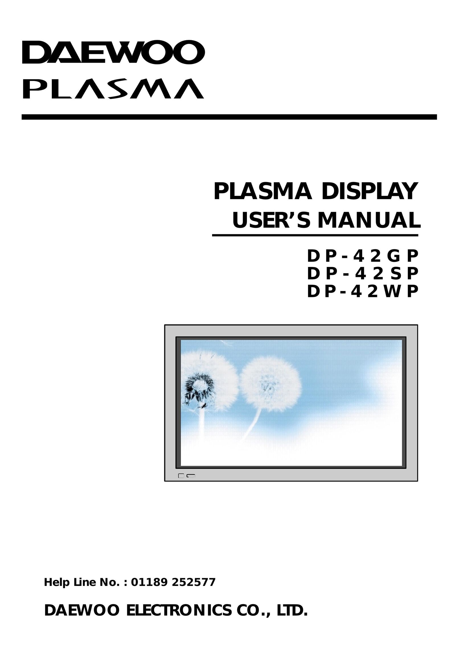 Daewoo DP - 42 GP Flat Panel Television User Manual
