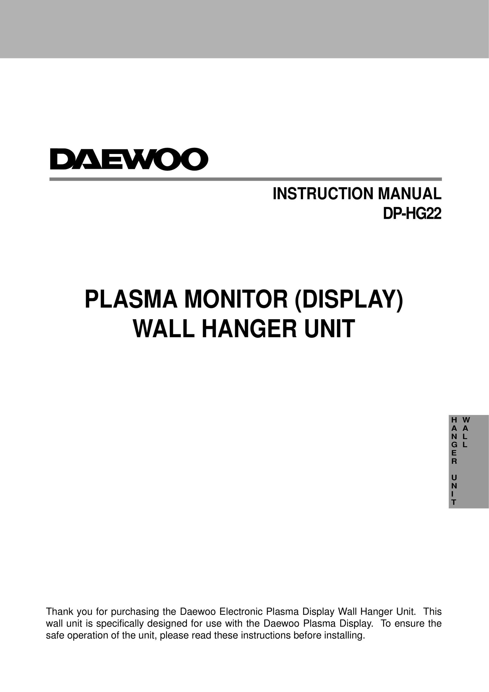 Daewoo DP-HG22 Flat Panel Television User Manual