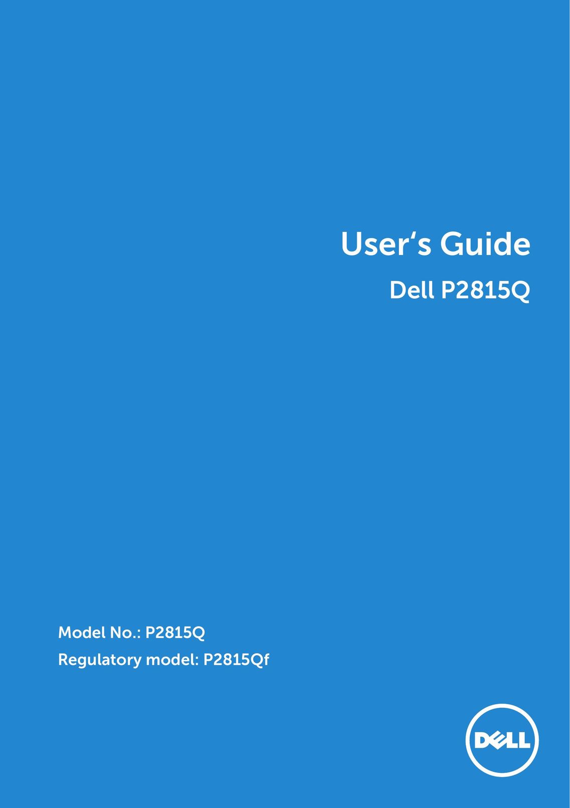Dell P2815Q Flat Panel Television User Manual