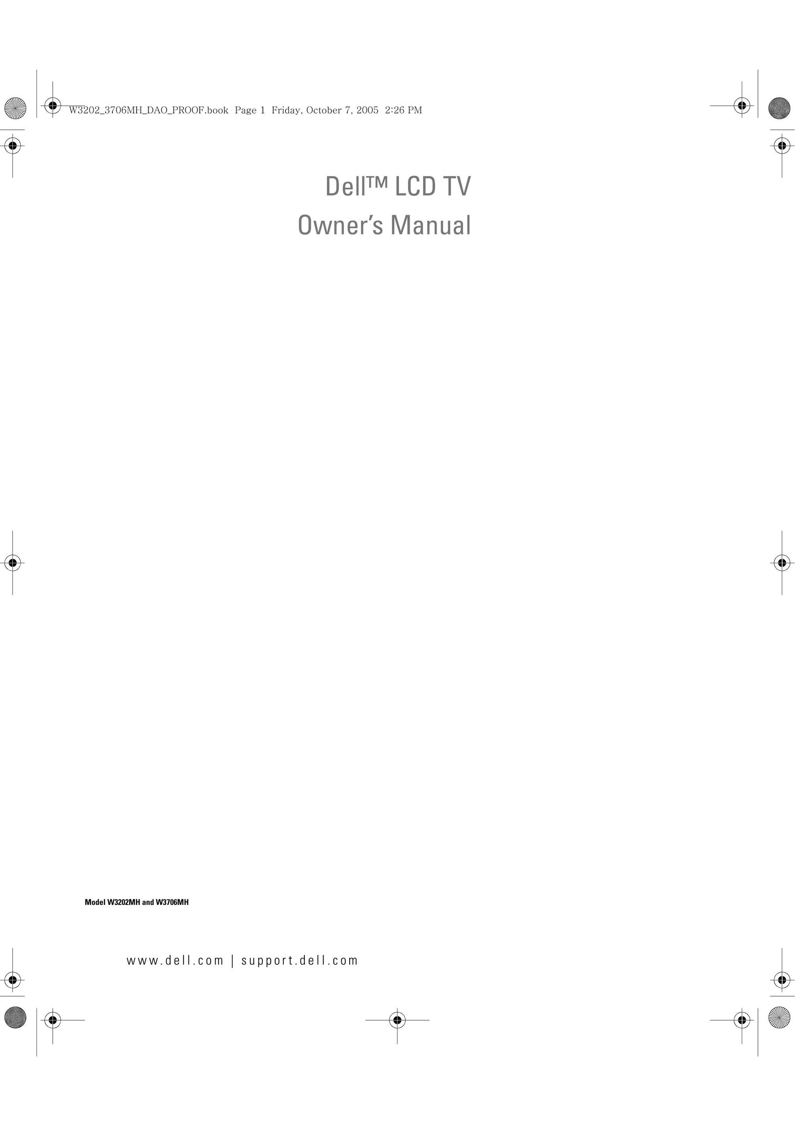 Dell W3202MH Flat Panel Television User Manual