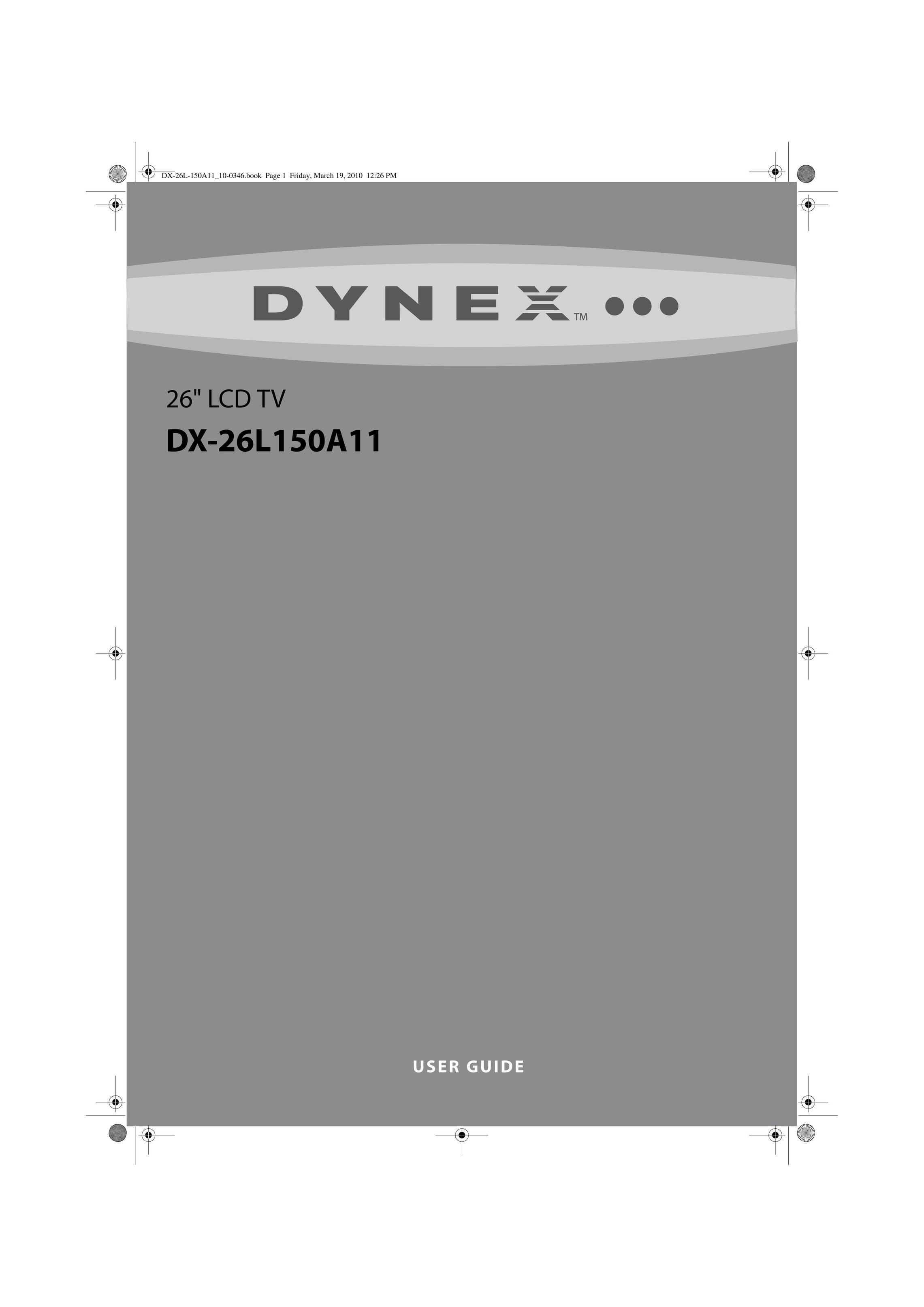 Dynex DX-26L150A11 Flat Panel Television User Manual
