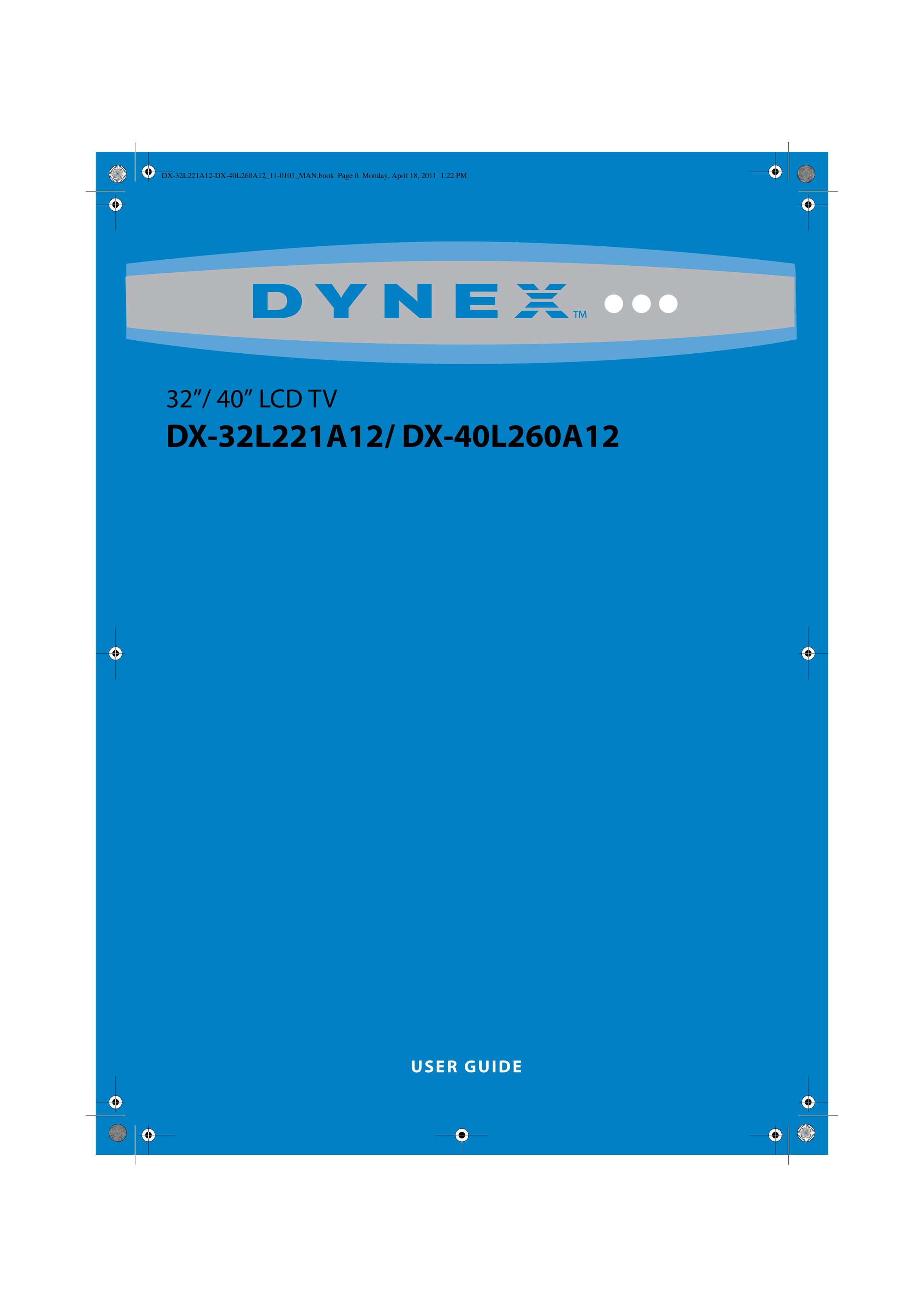 Dynex DX-40L260A12 Flat Panel Television User Manual