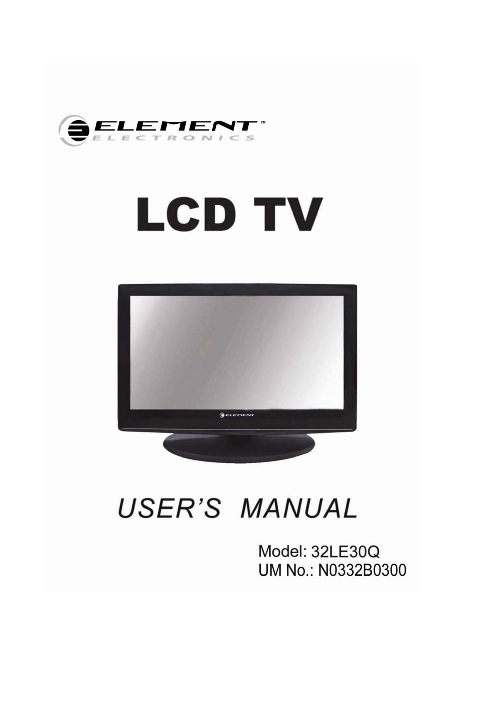 Element Electronics 32LE30Q Flat Panel Television User Manual