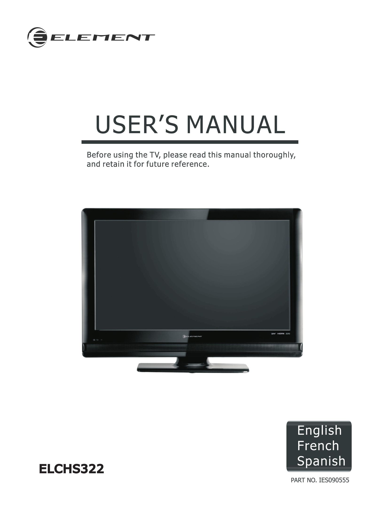 Element Electronics ELCHS322 Flat Panel Television User Manual