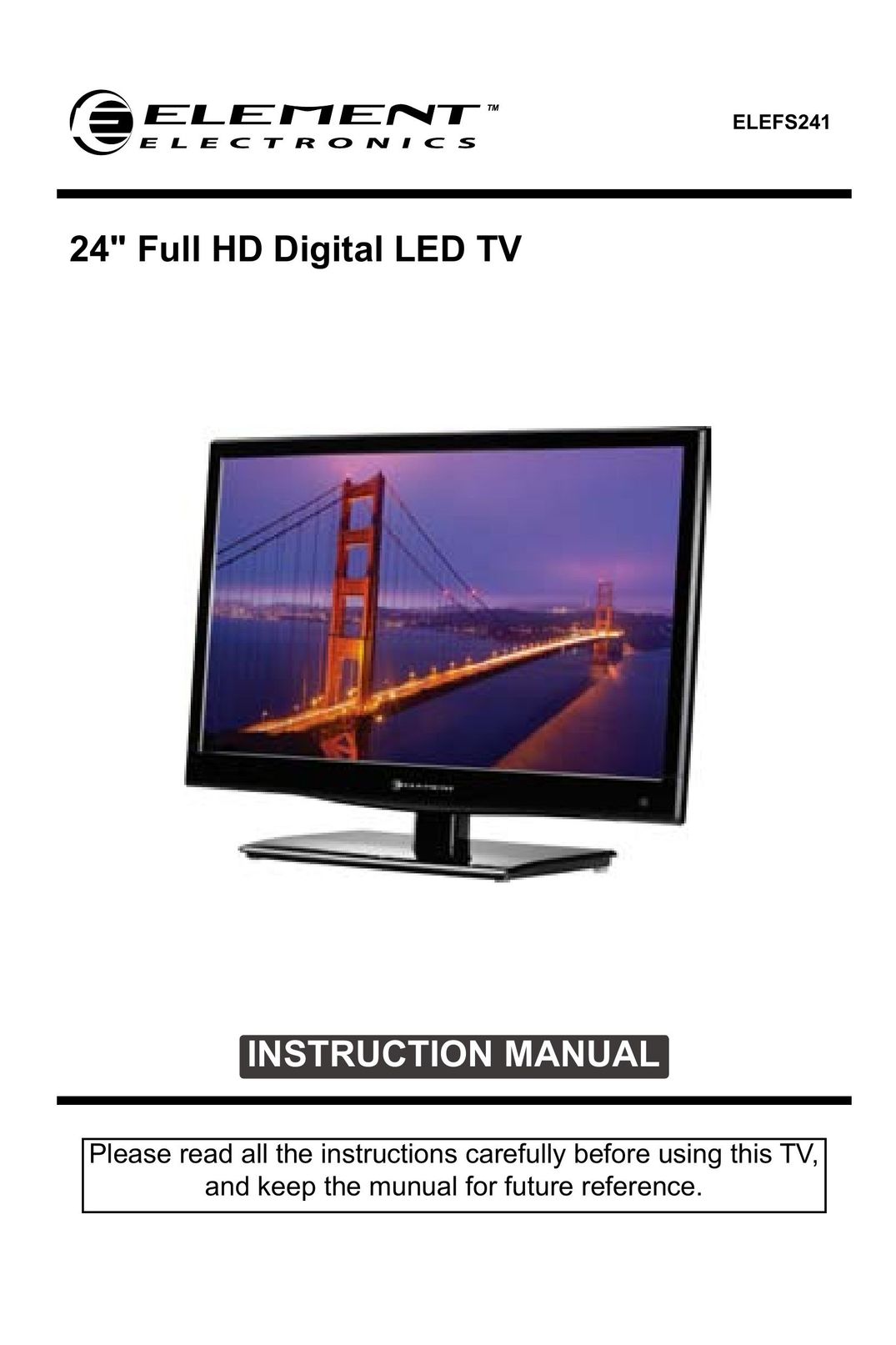 Element Electronics ELEFS241 Flat Panel Television User Manual