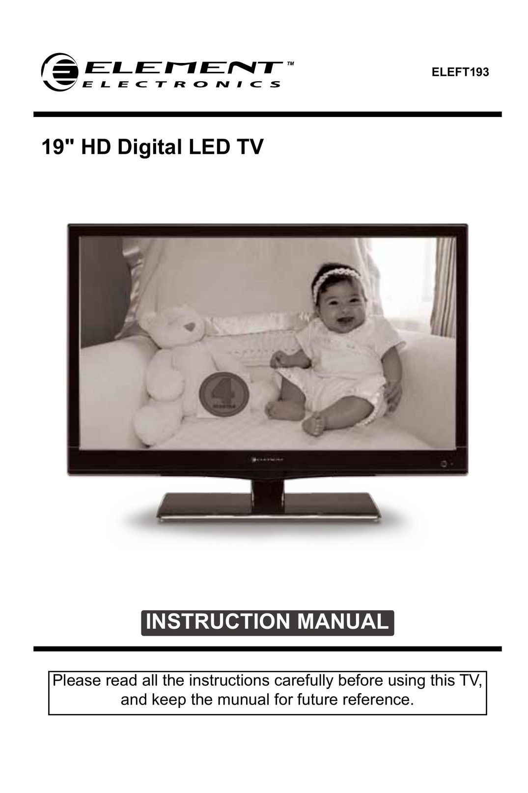 Element Electronics ELEFT193 Flat Panel Television User Manual